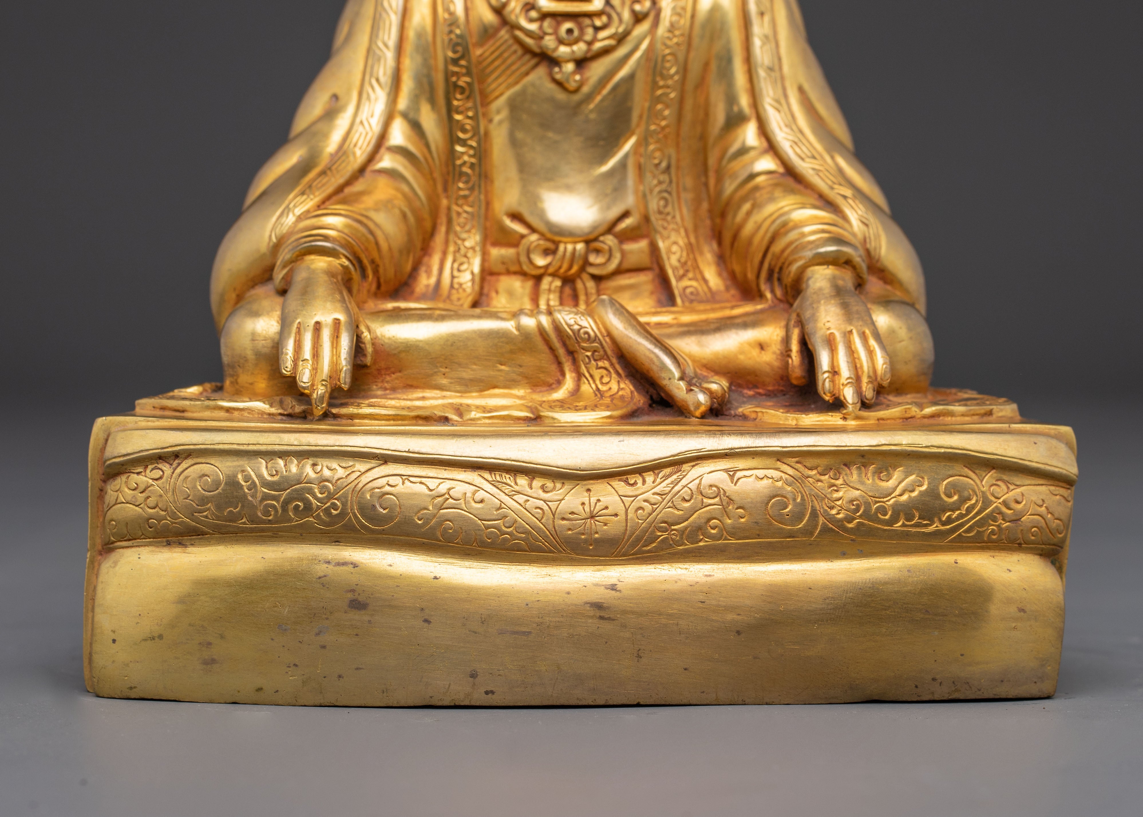 Handmade Marpha Sculpture | Tibetan Buddhist Master