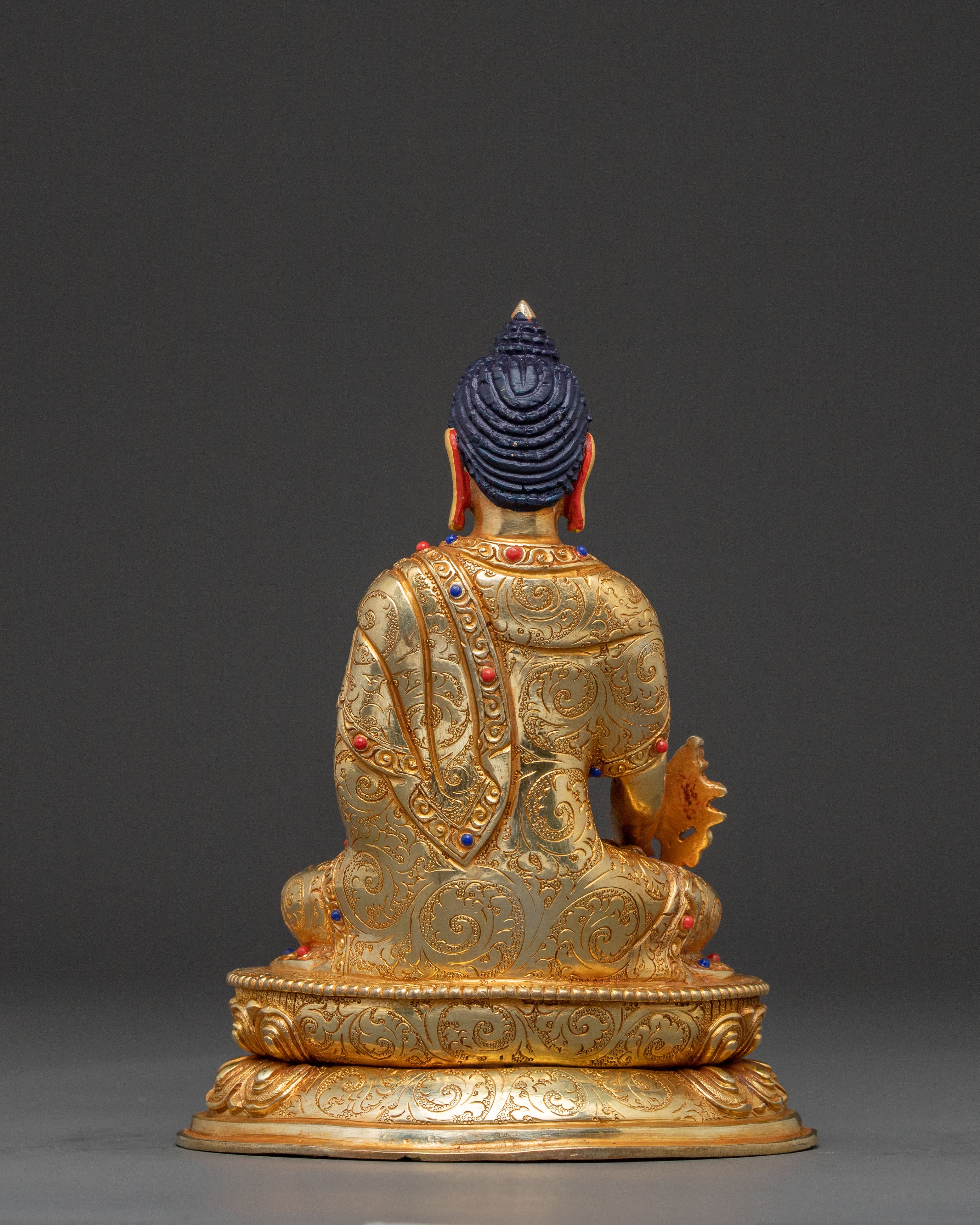 Bhaisajyaguru Enlightenment 24K Gold Gilded Sculpture