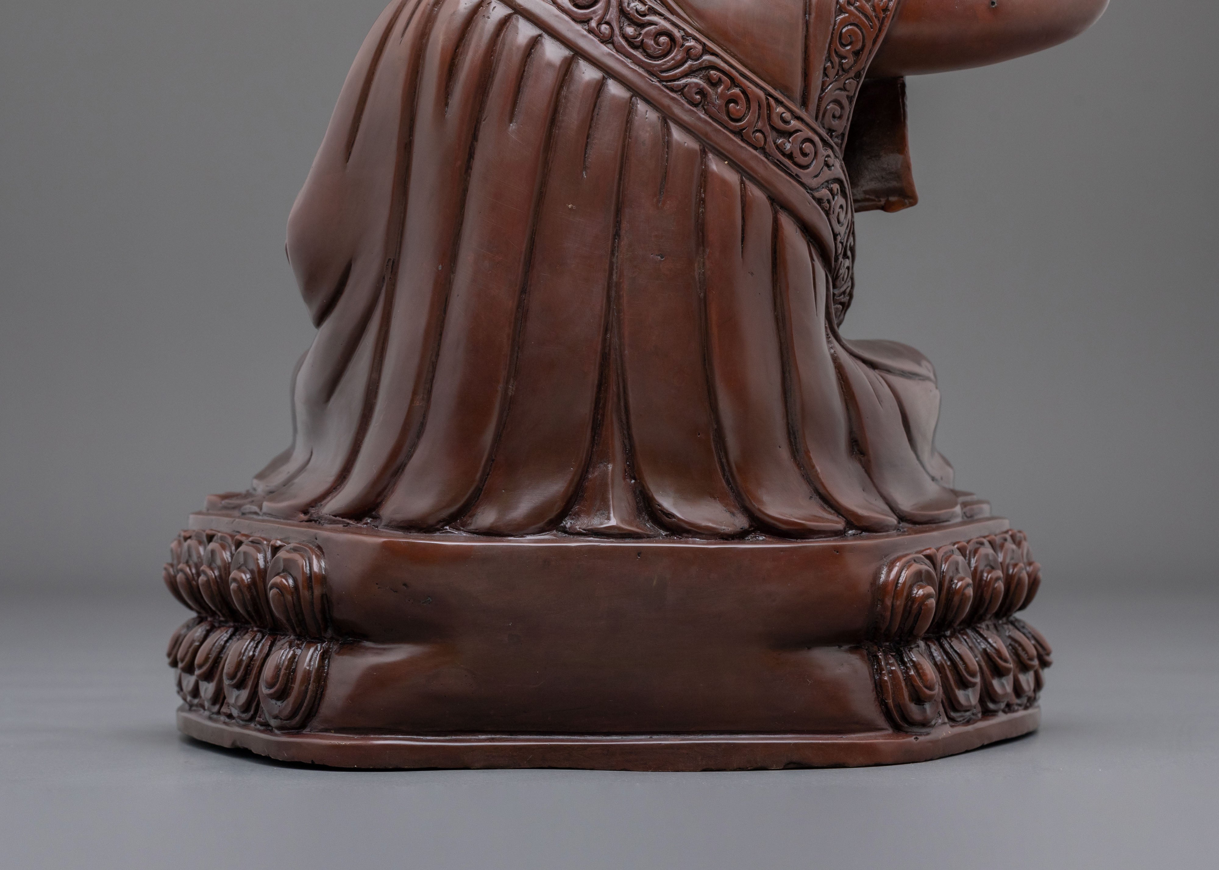 Karmapa Oxidized Sculpture: Sacred Buddhist Decor