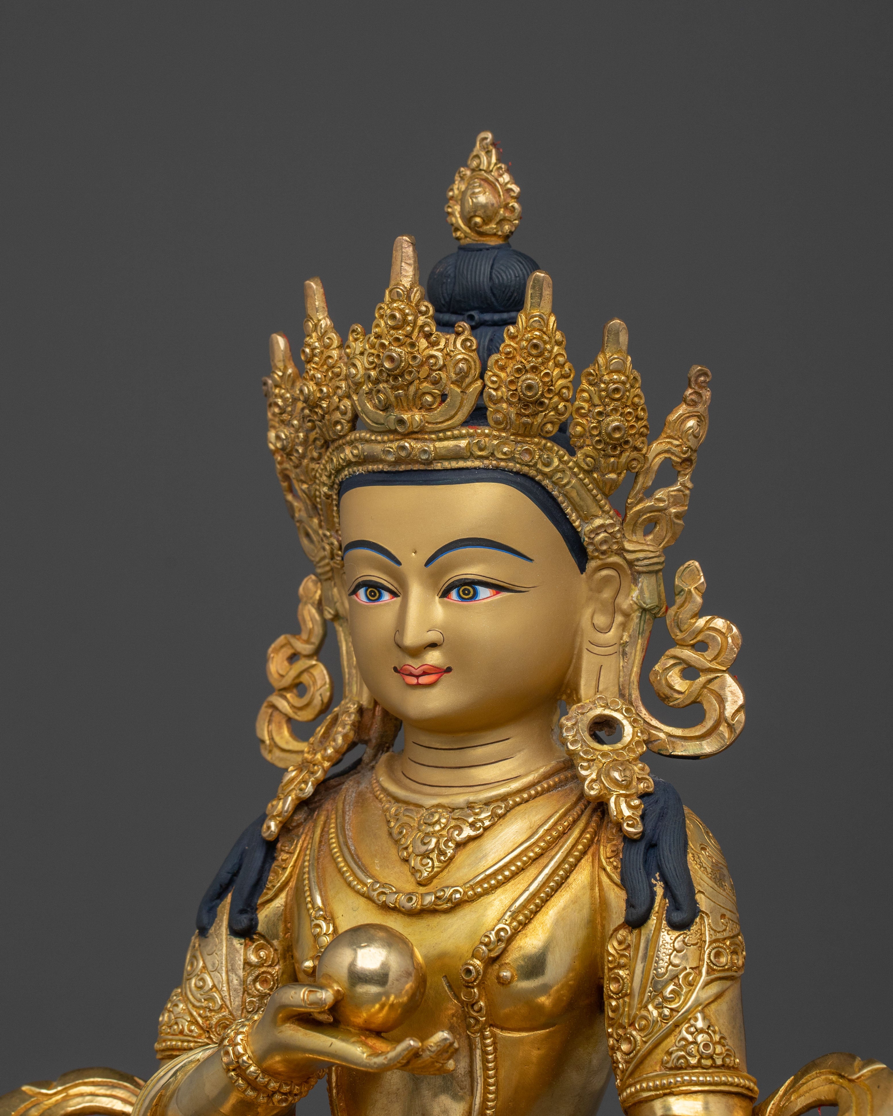Kistigarbha 24K Gold Gilded Statue | Tibetan Buddhist Sacred Sculpture