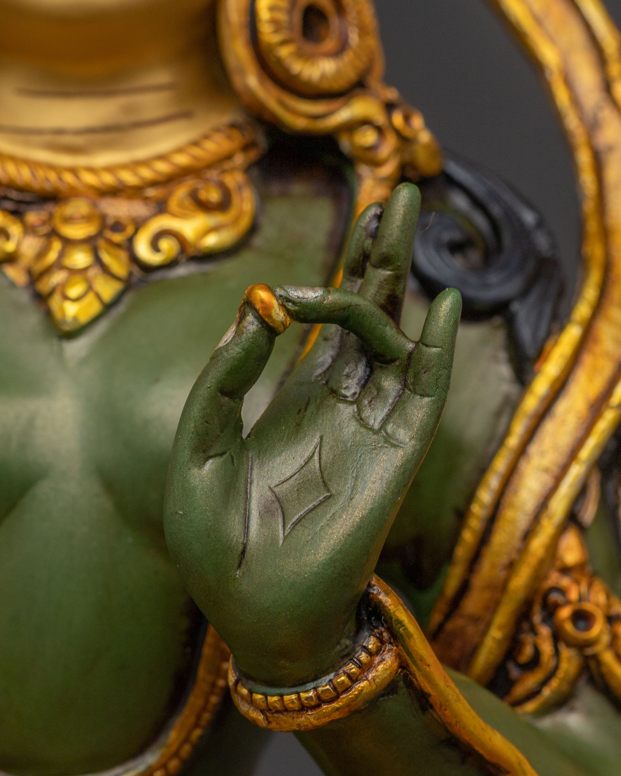 Green Tara Handcrafted Sacred Statue | Goddess of Compassion