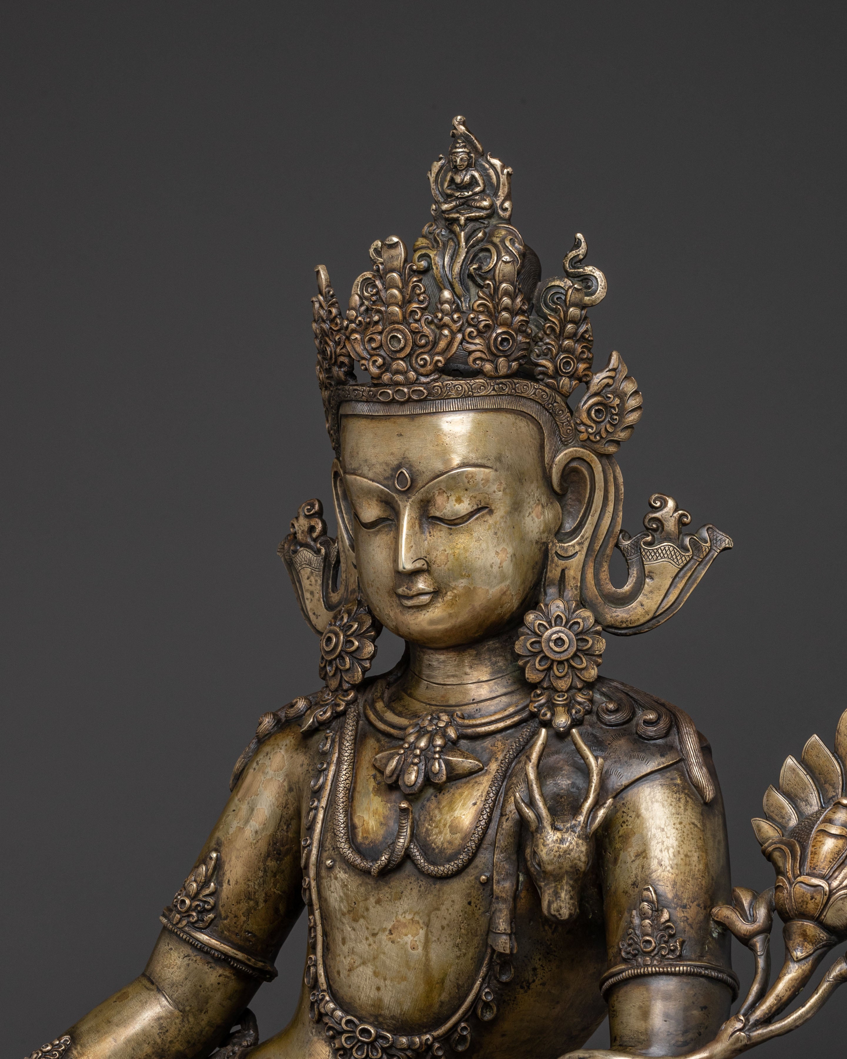 Padmapani Traditional Statue | Lotus-Bearing Bodhisattva