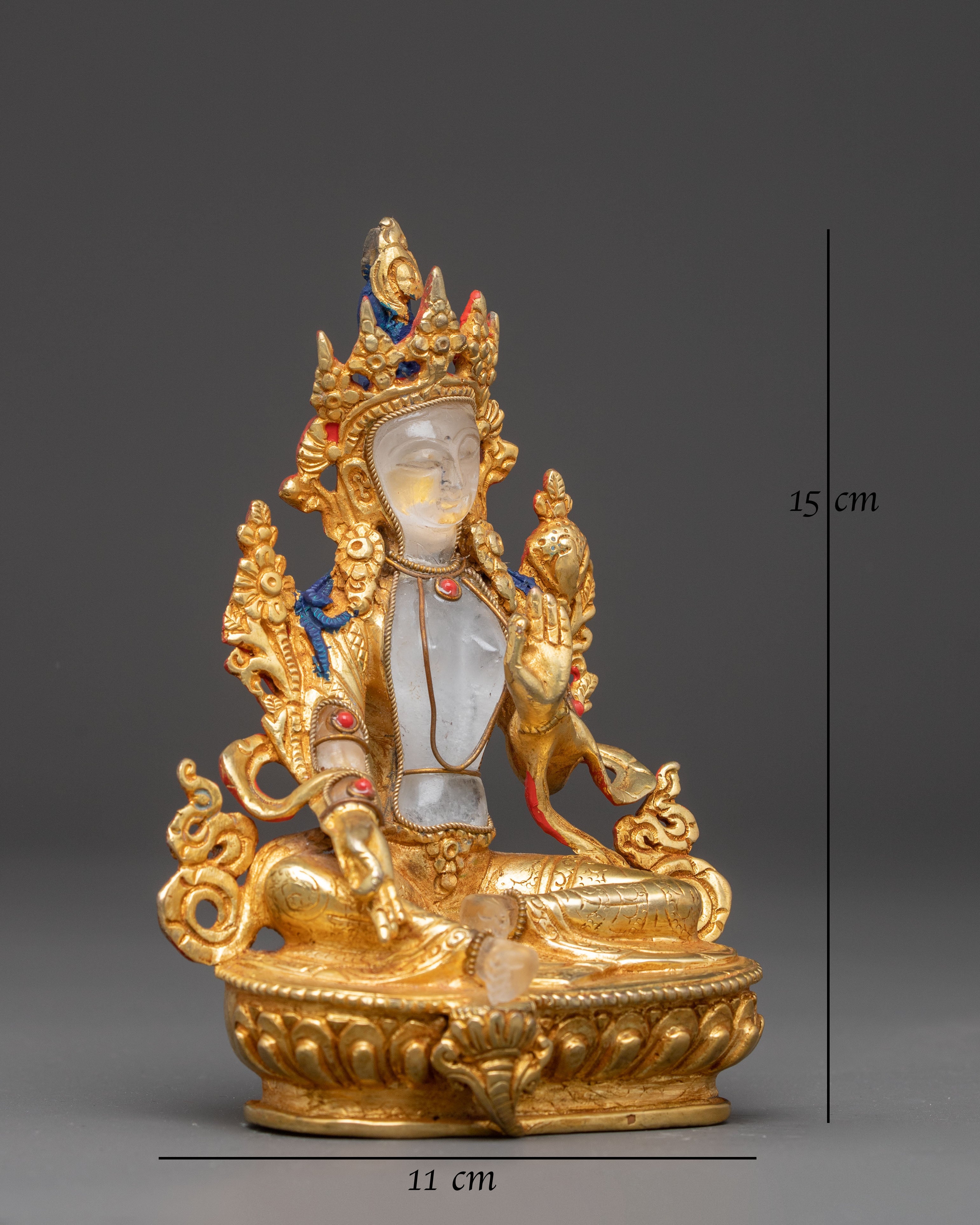 Handmade Sculpture of Compassionate Mother Green Tara 