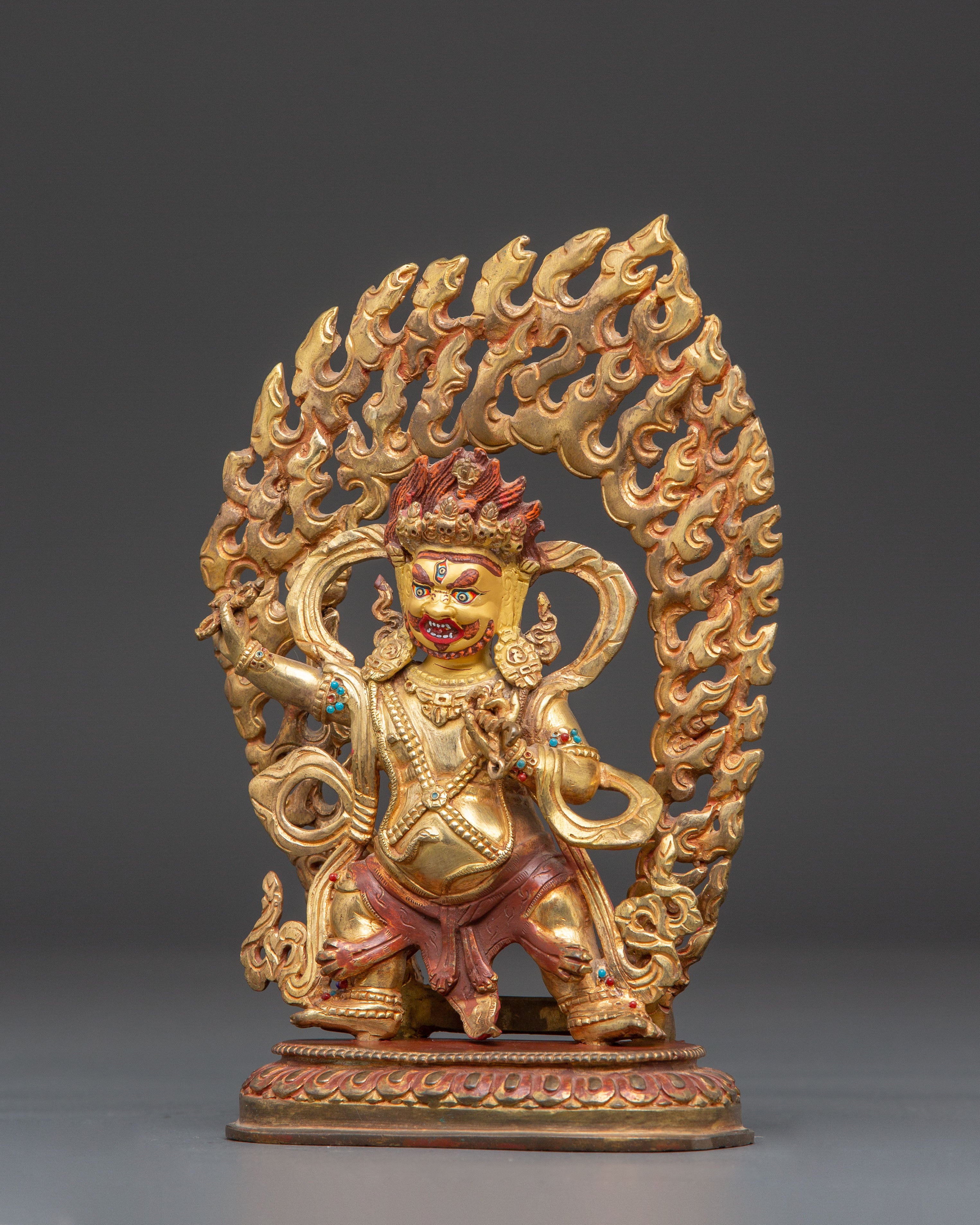 Golden Vajrapani Statue: The Protector of Buddha | Buddhist Spiritual Decor