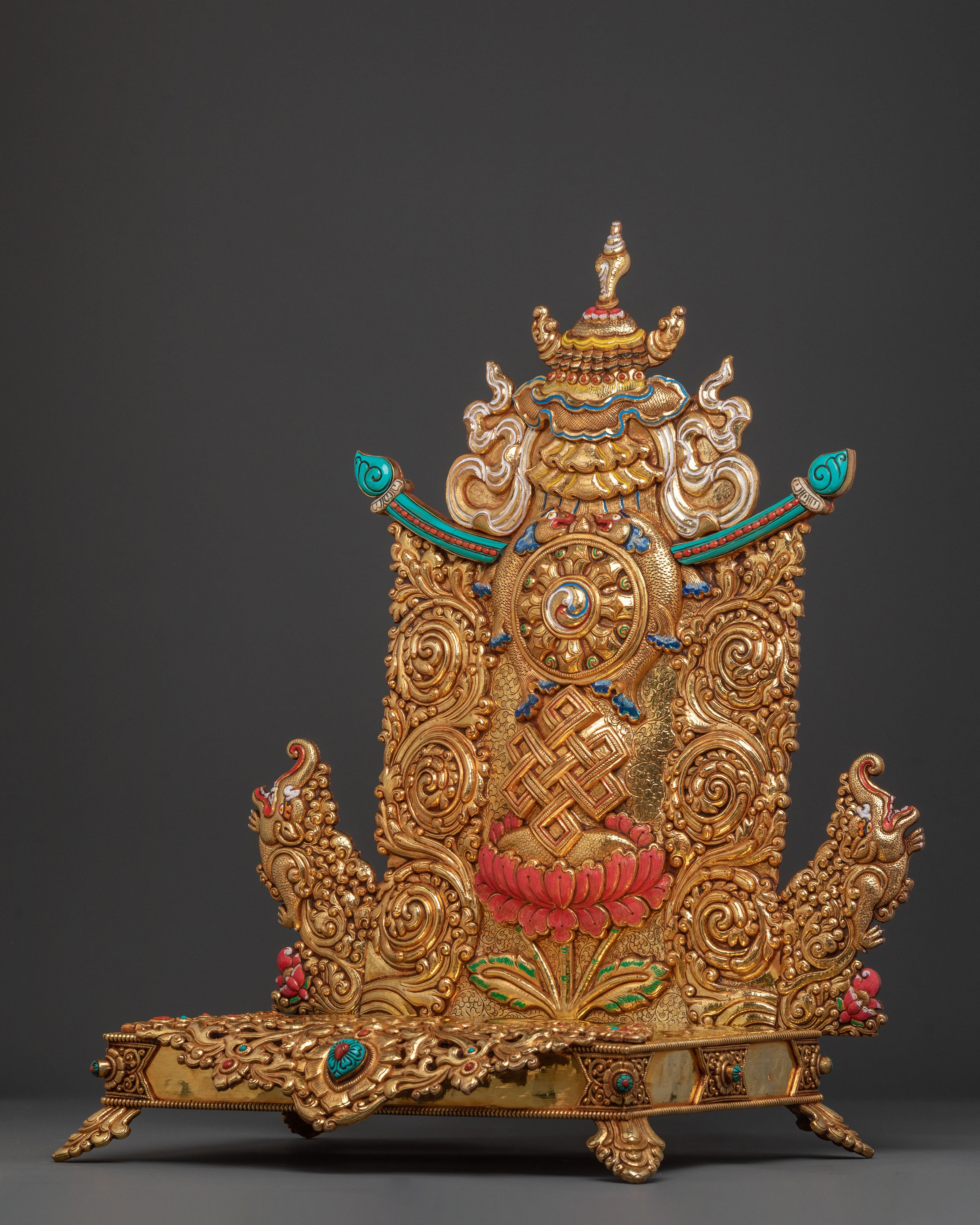 Golden Buddhist Throne: Home Decor