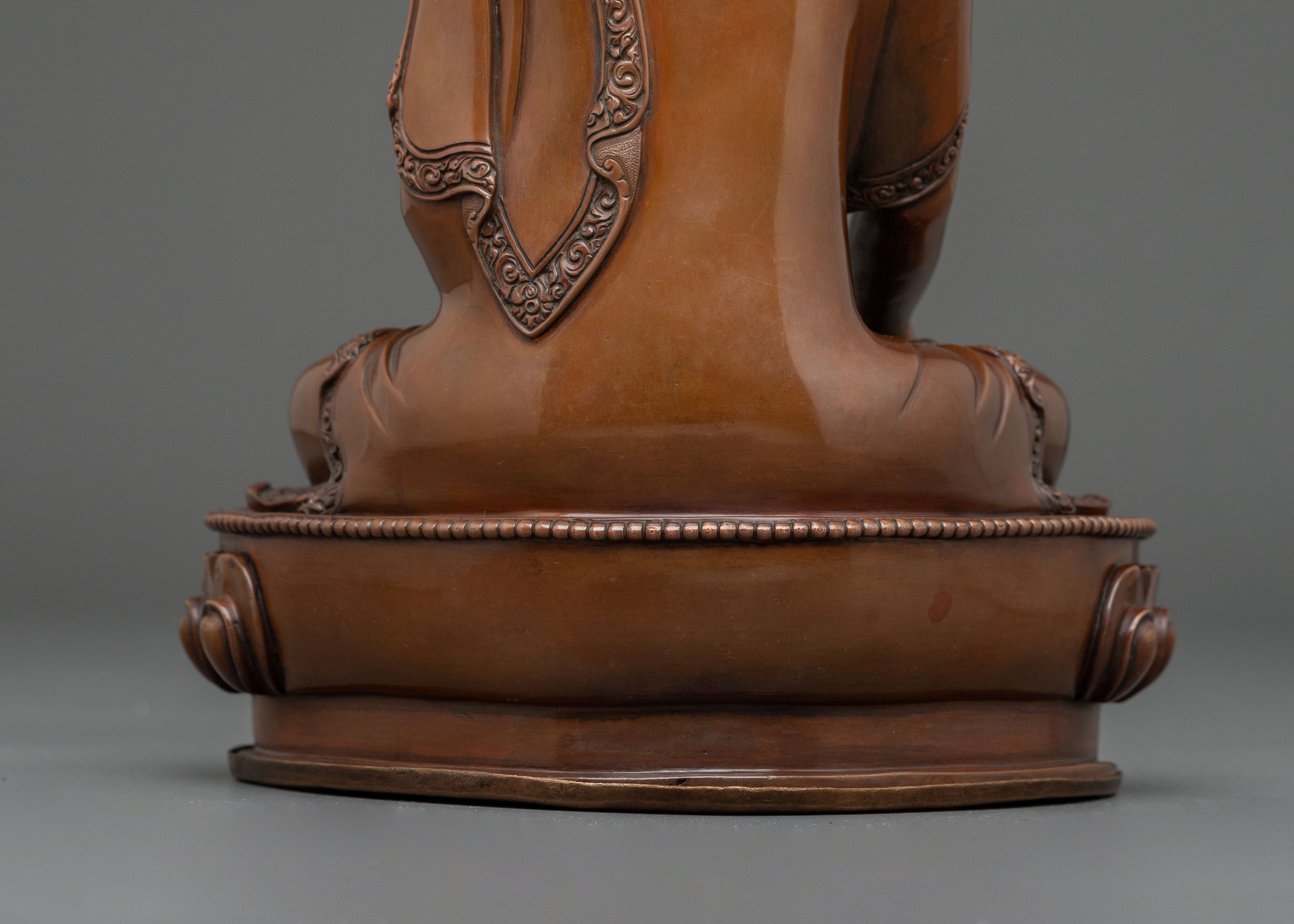 Shakyamuni Buddha Sacred Oxidized Copper Sculpture