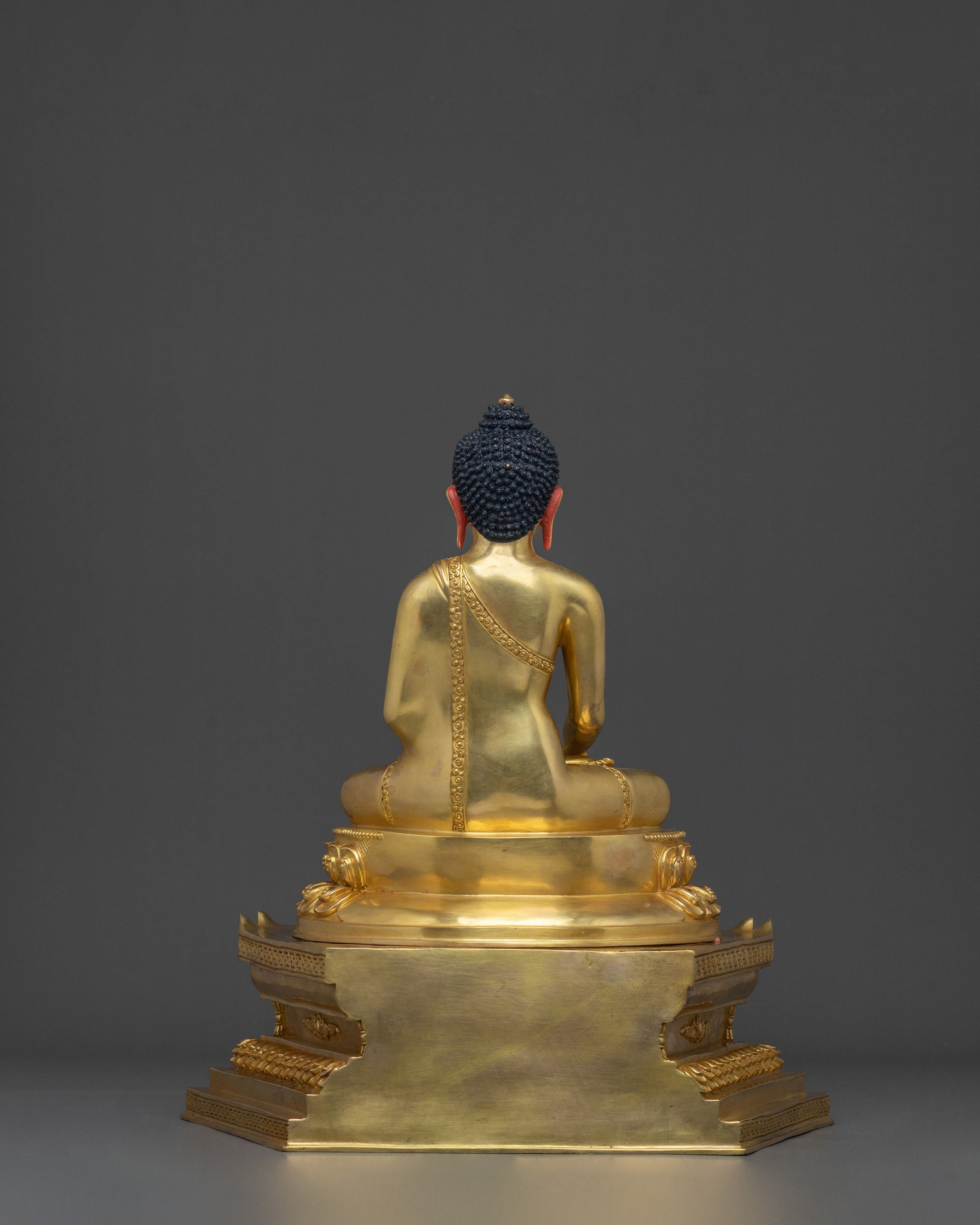 Shakyamuni Buddha Sculpture Seated on a Throne