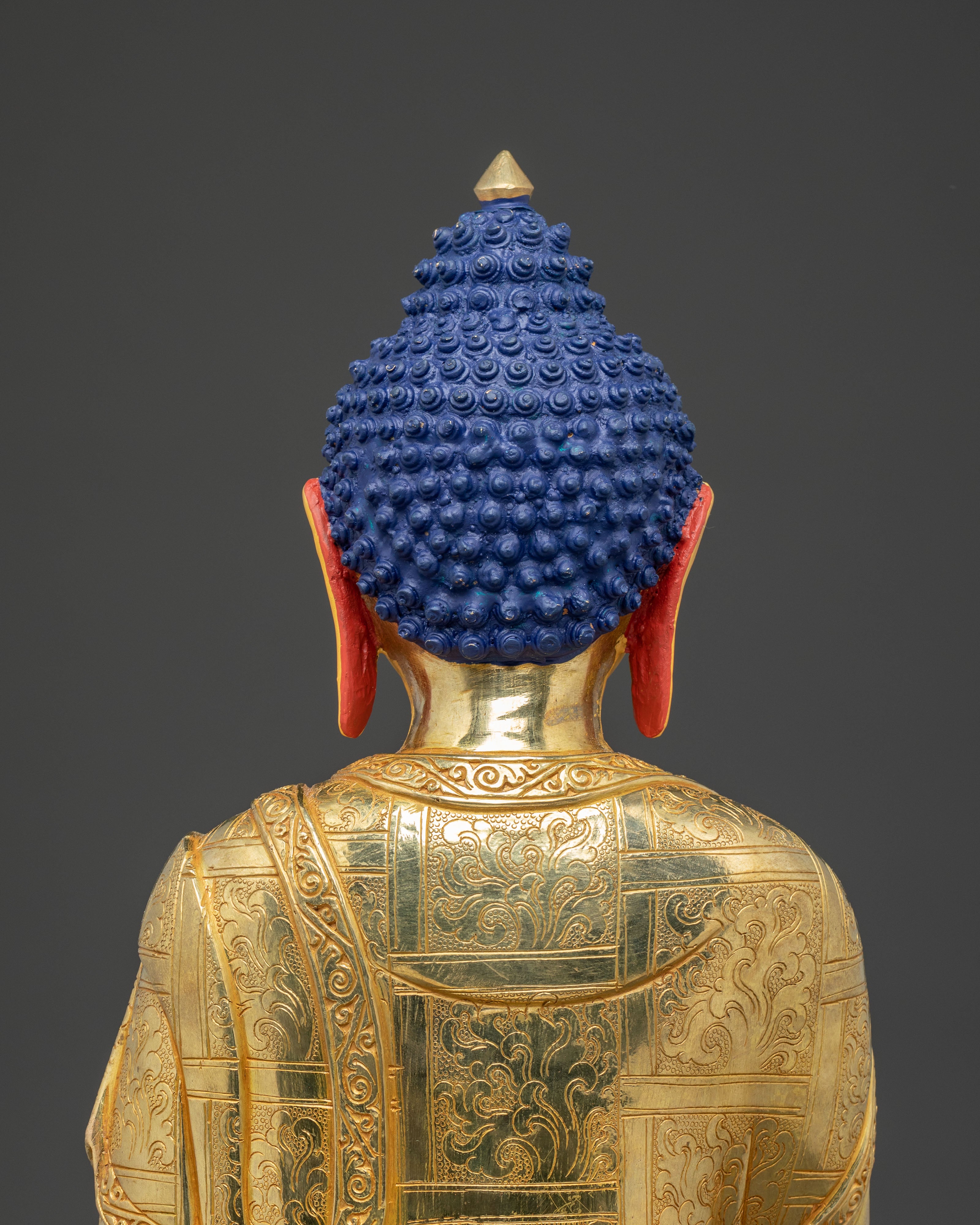 Handcrafted Golden Statue of Buddha Shakyamuni | Buddhist Spiritual Sculpture
