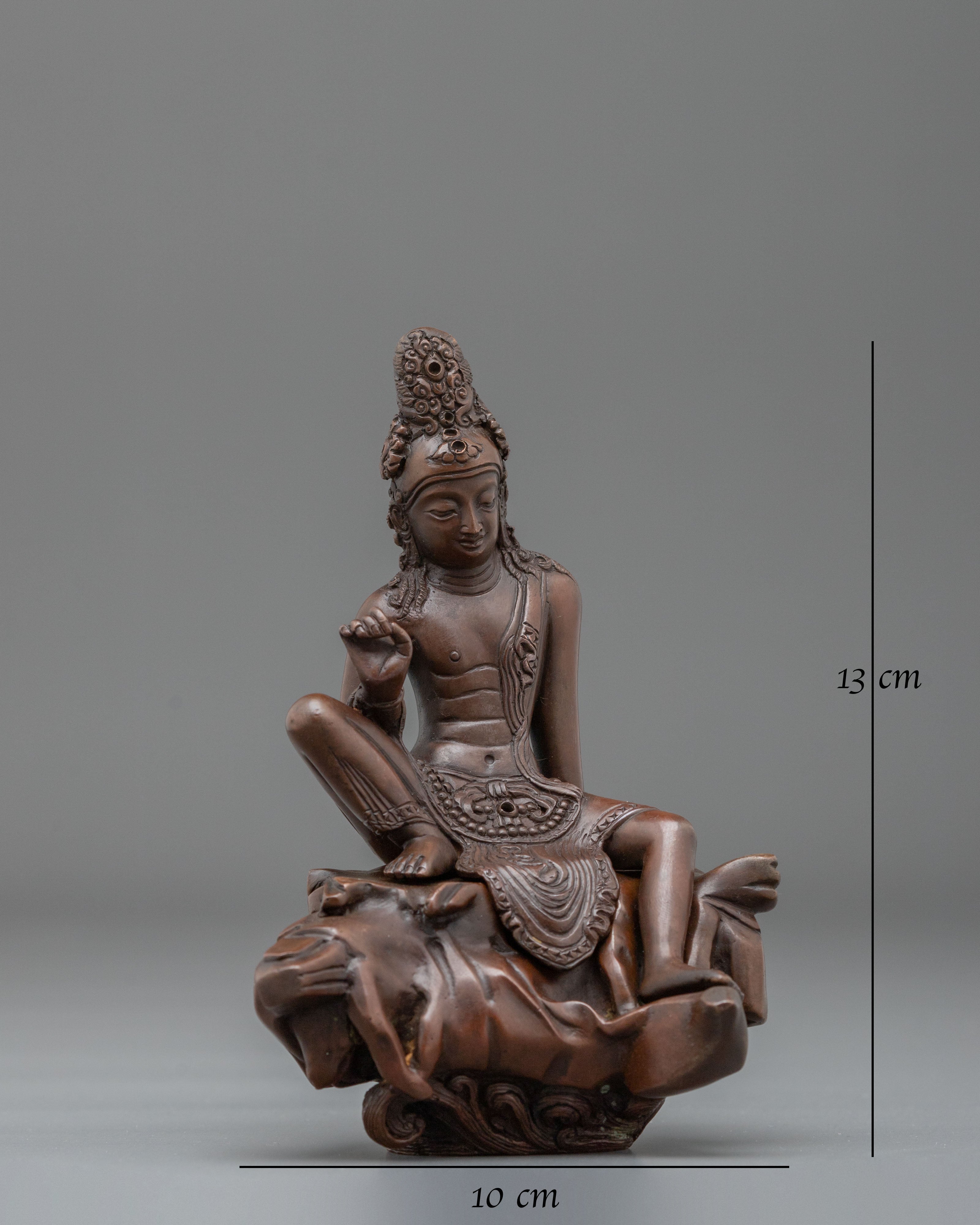 Majestic Lokeshwor Sculpture in Oxidized Copper
