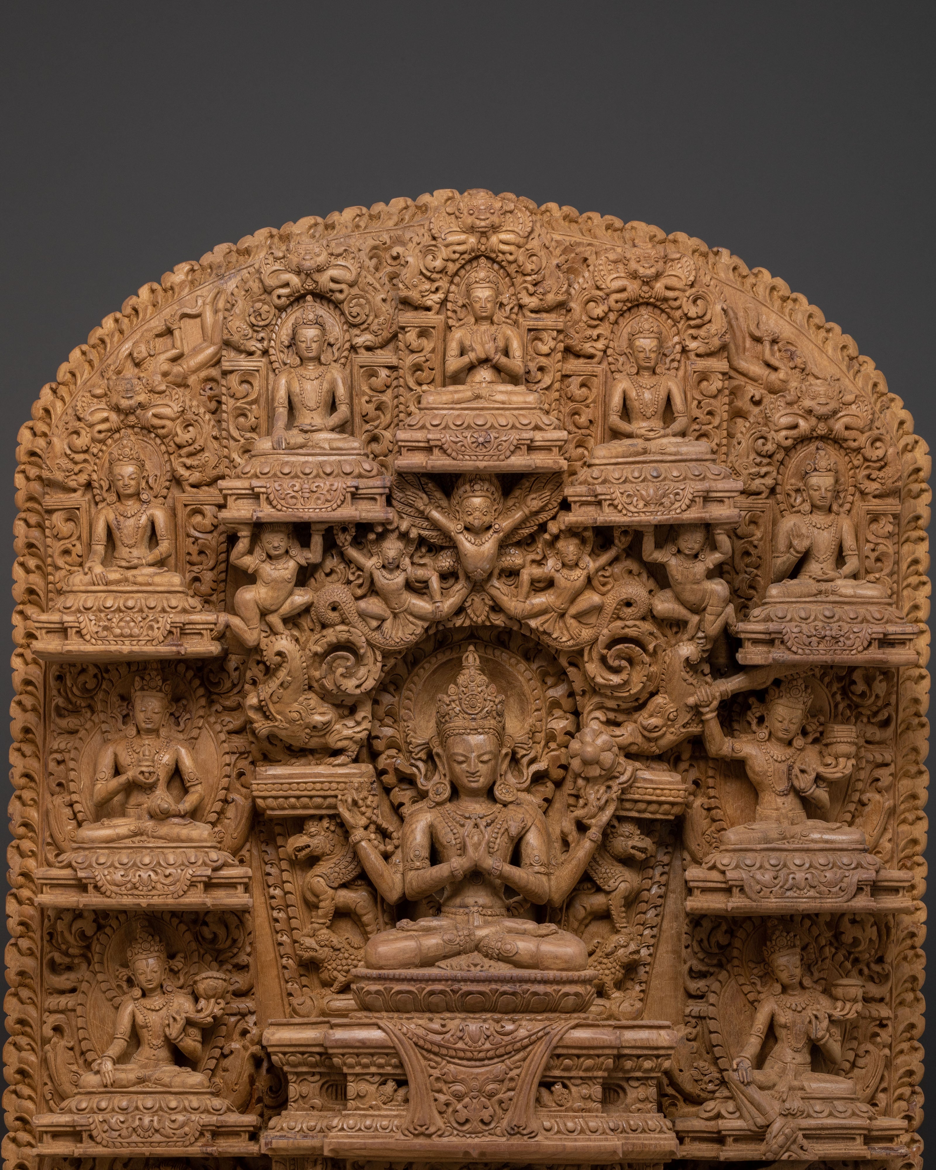 Lokeshvara Wooden Statue | Spiritual Decor