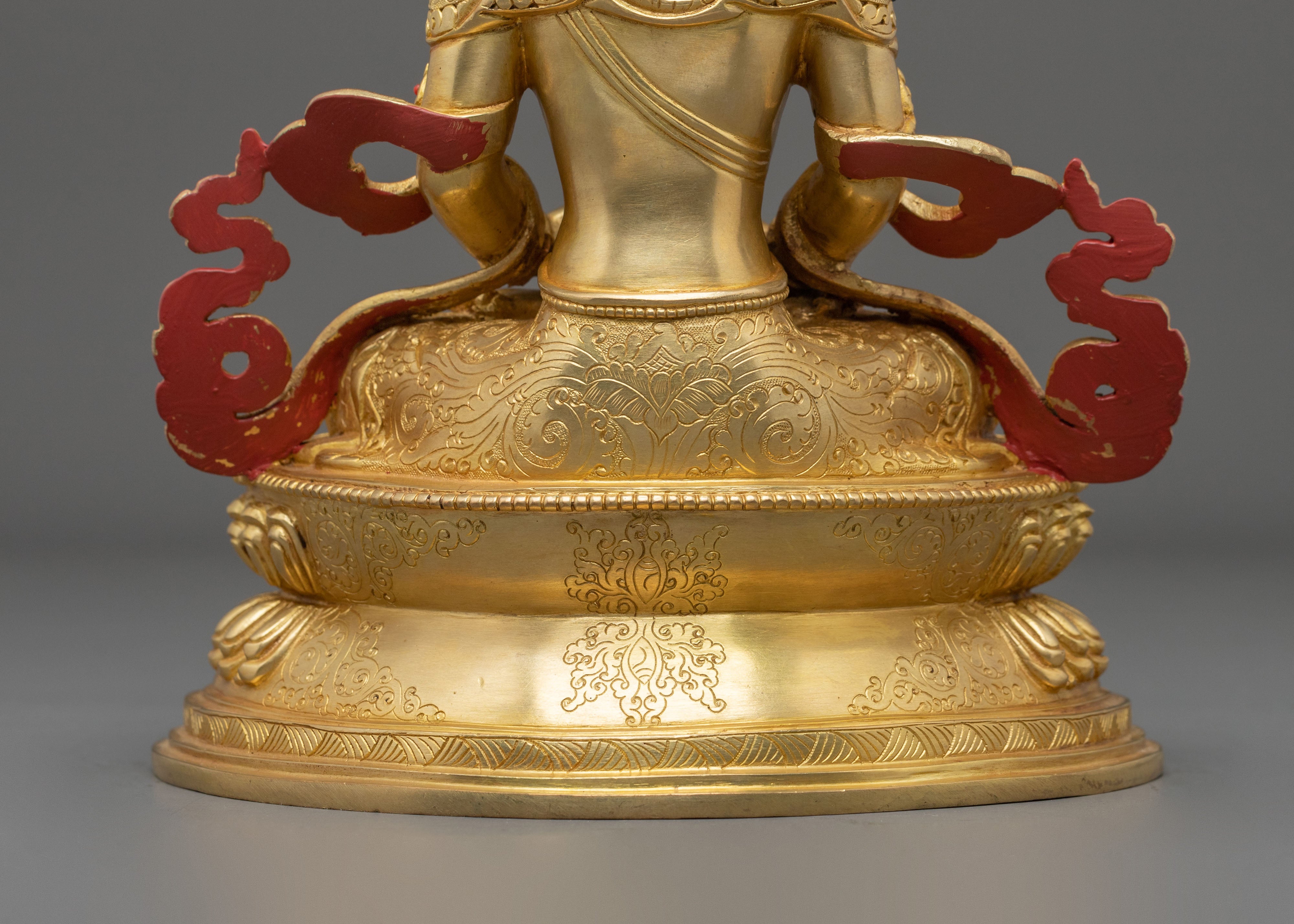 Amitayus Spiritual Figurine | 24K Gold Gilded Sacred Art