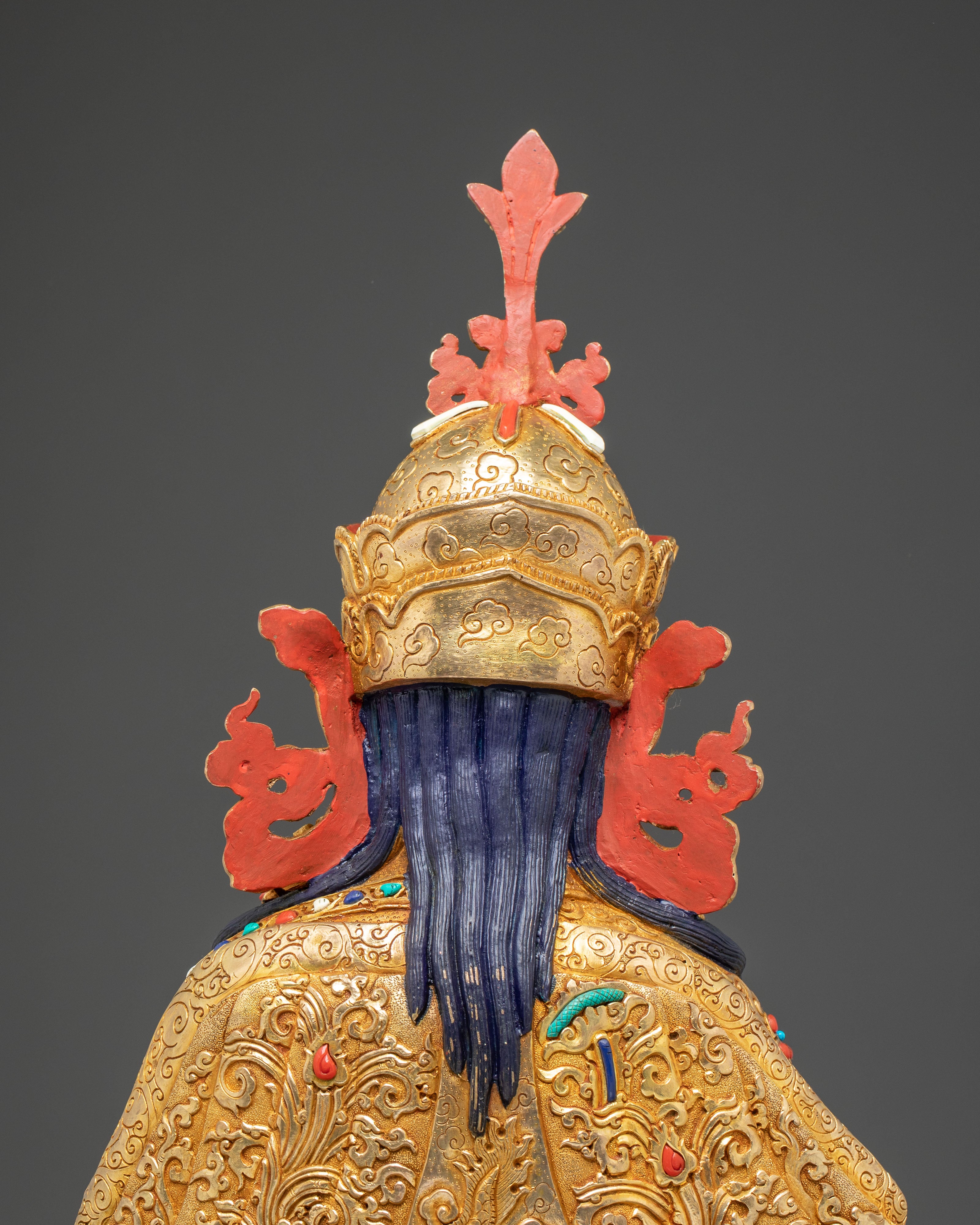 Golden Guru Rinpoche Statue | Padmasambhava Handcrafted Statue