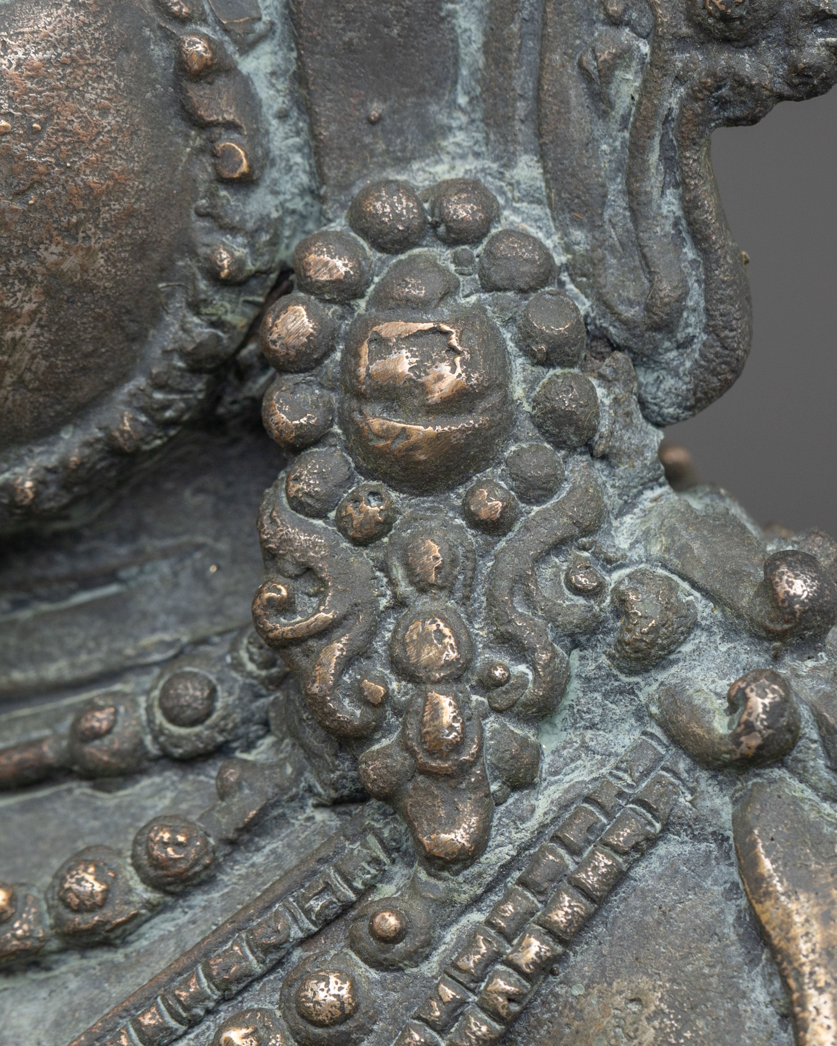 Tibetan Deity Dzambhala Copper Statue | Antique Finish