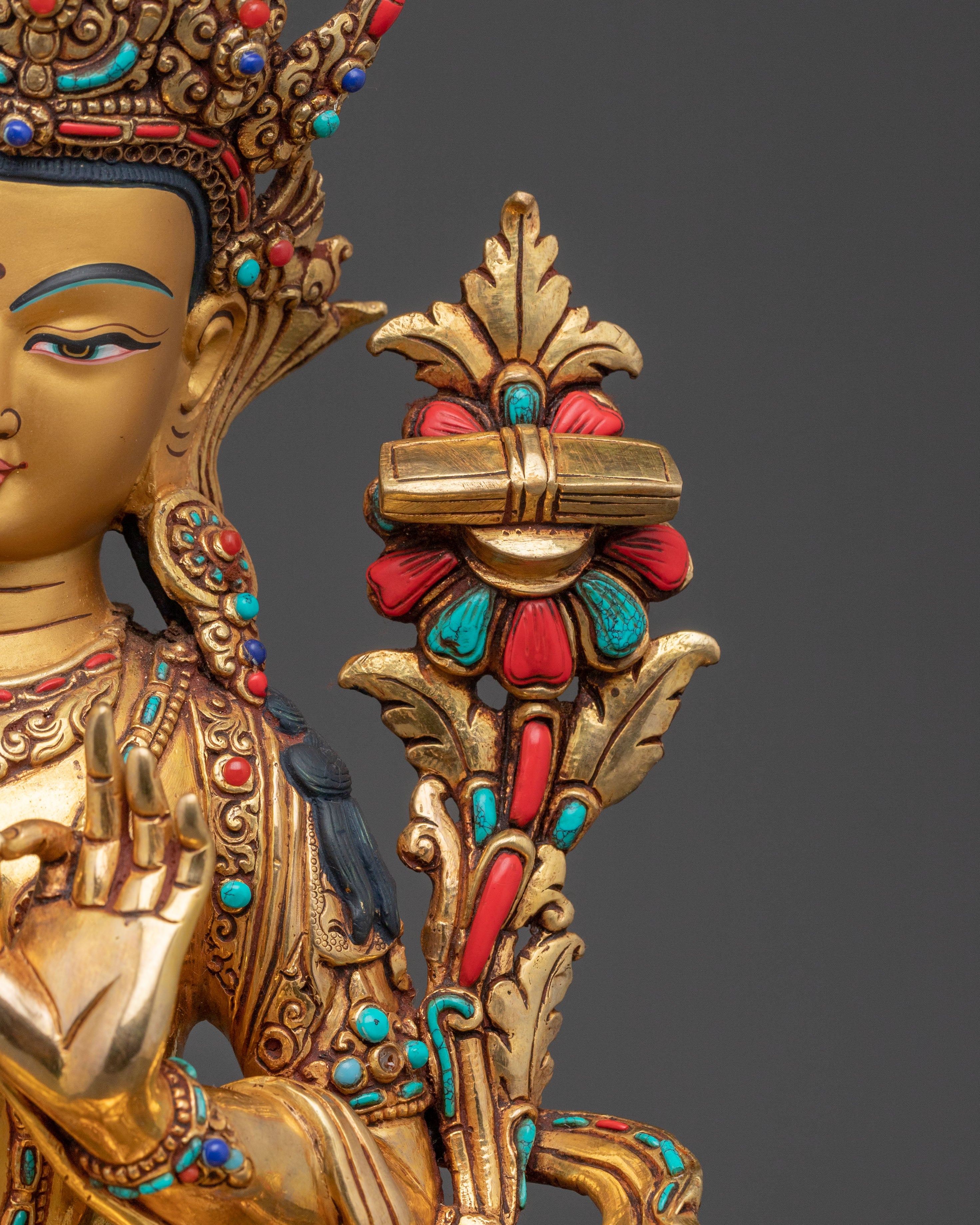 Manjushri Wisdom Buddha Statue | Sacred Bodhisattva Meditation Sculpture