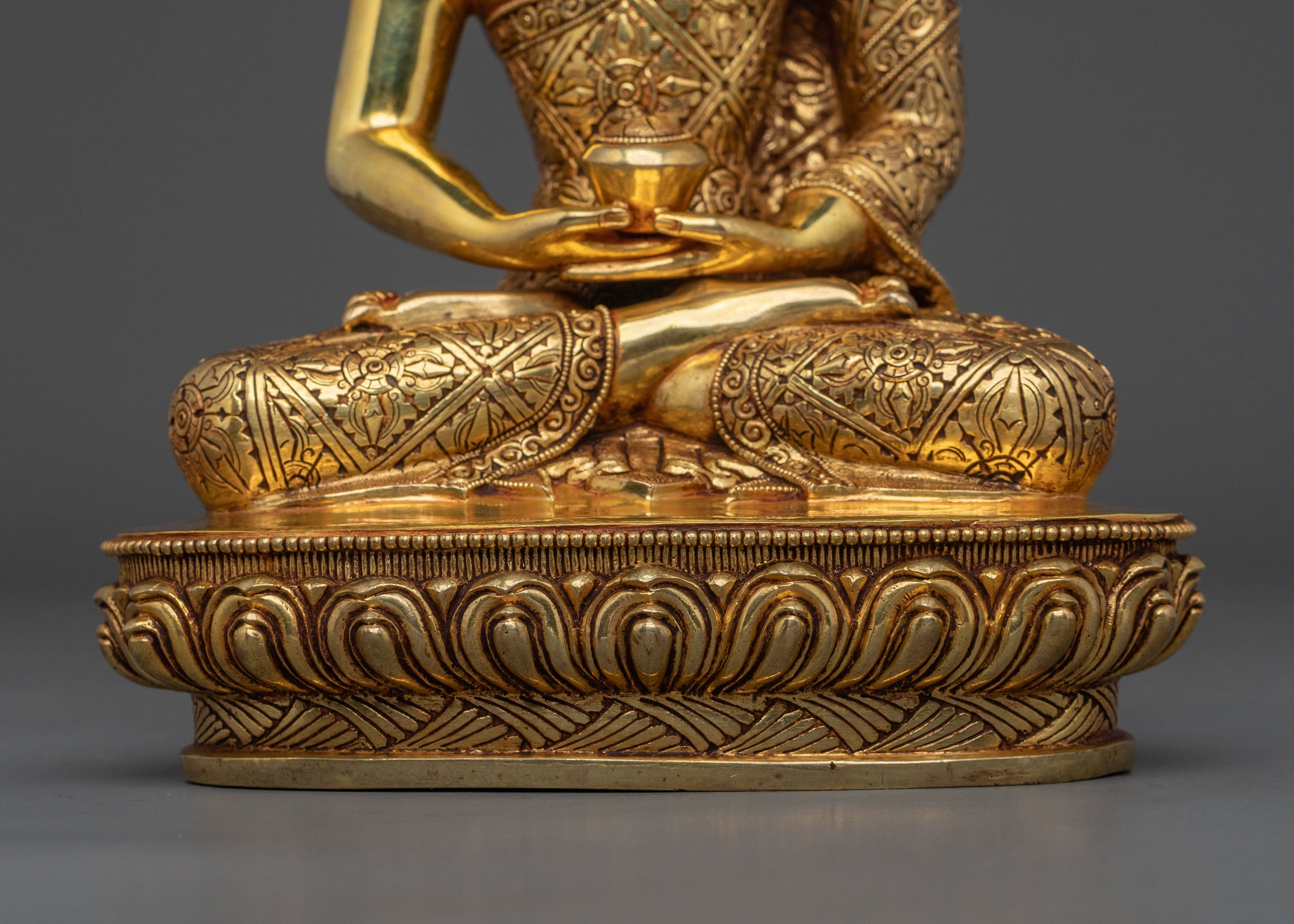 Handcrafted Traditional Statue of Amitabha Buddha | Altar Decor