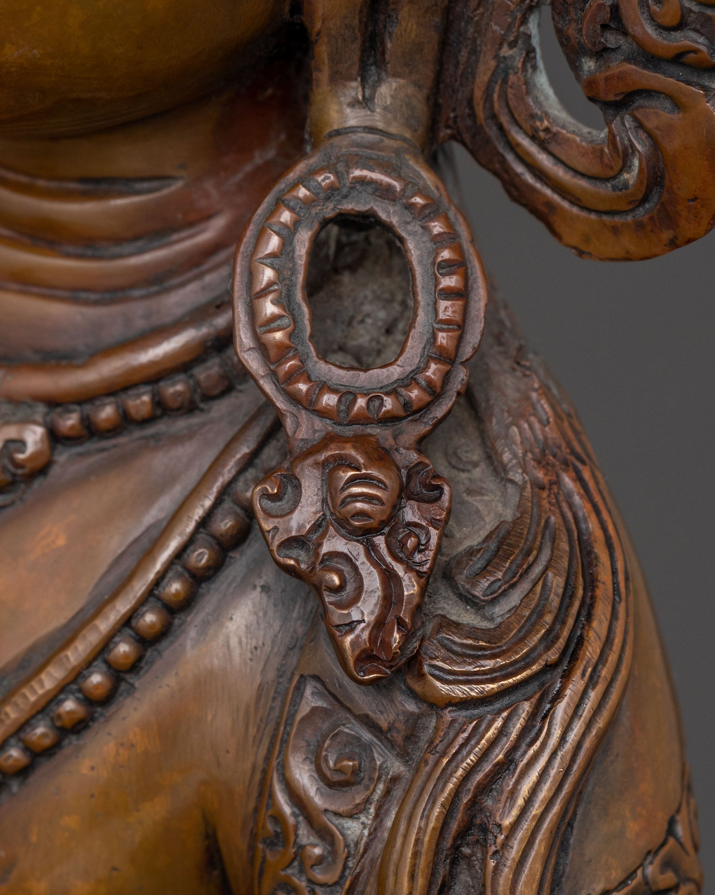 Vajrasattva Spiritual Statue | Oxidized Copper Figure