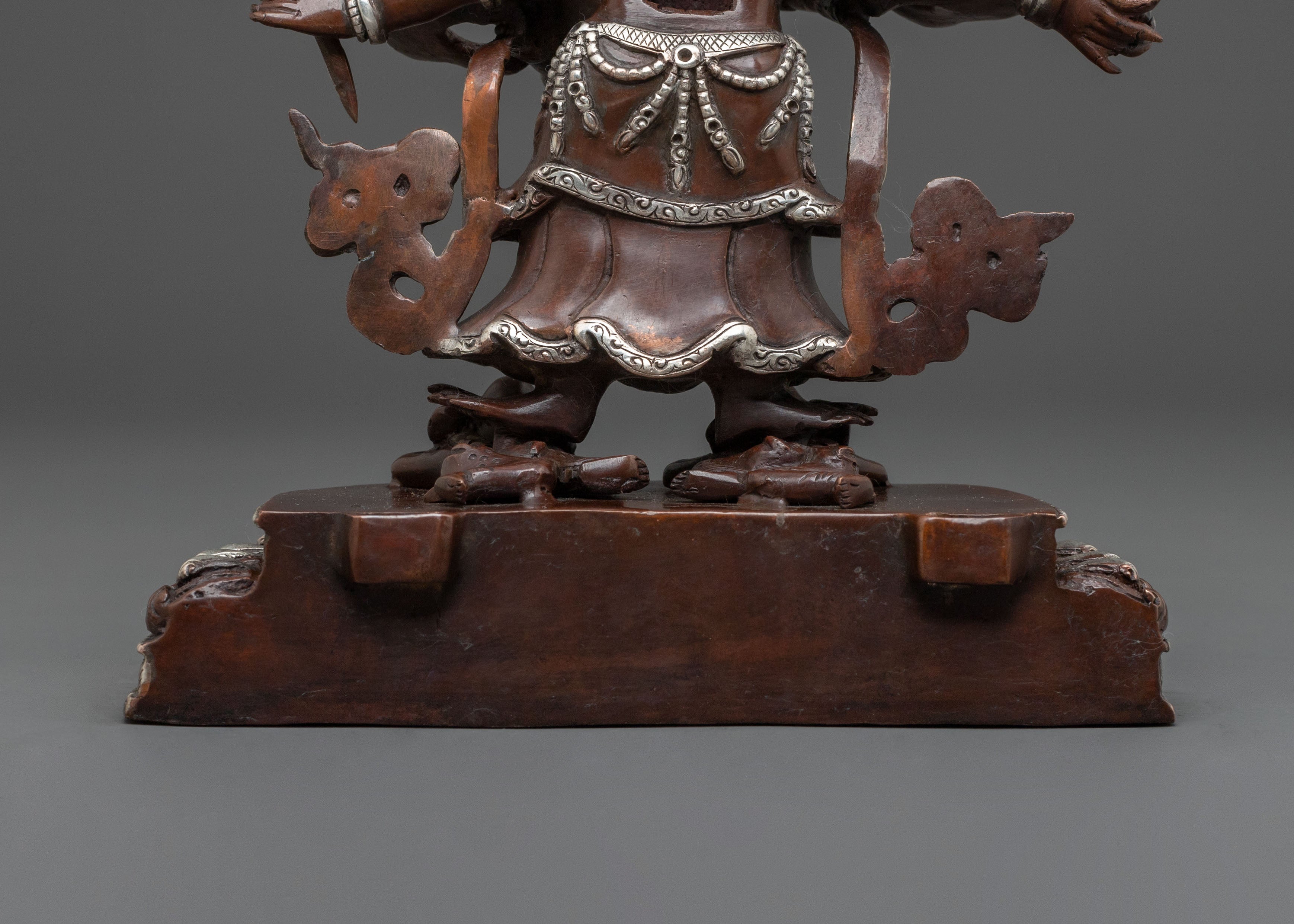 White Mahakala Sacred Statue | Protector Figure