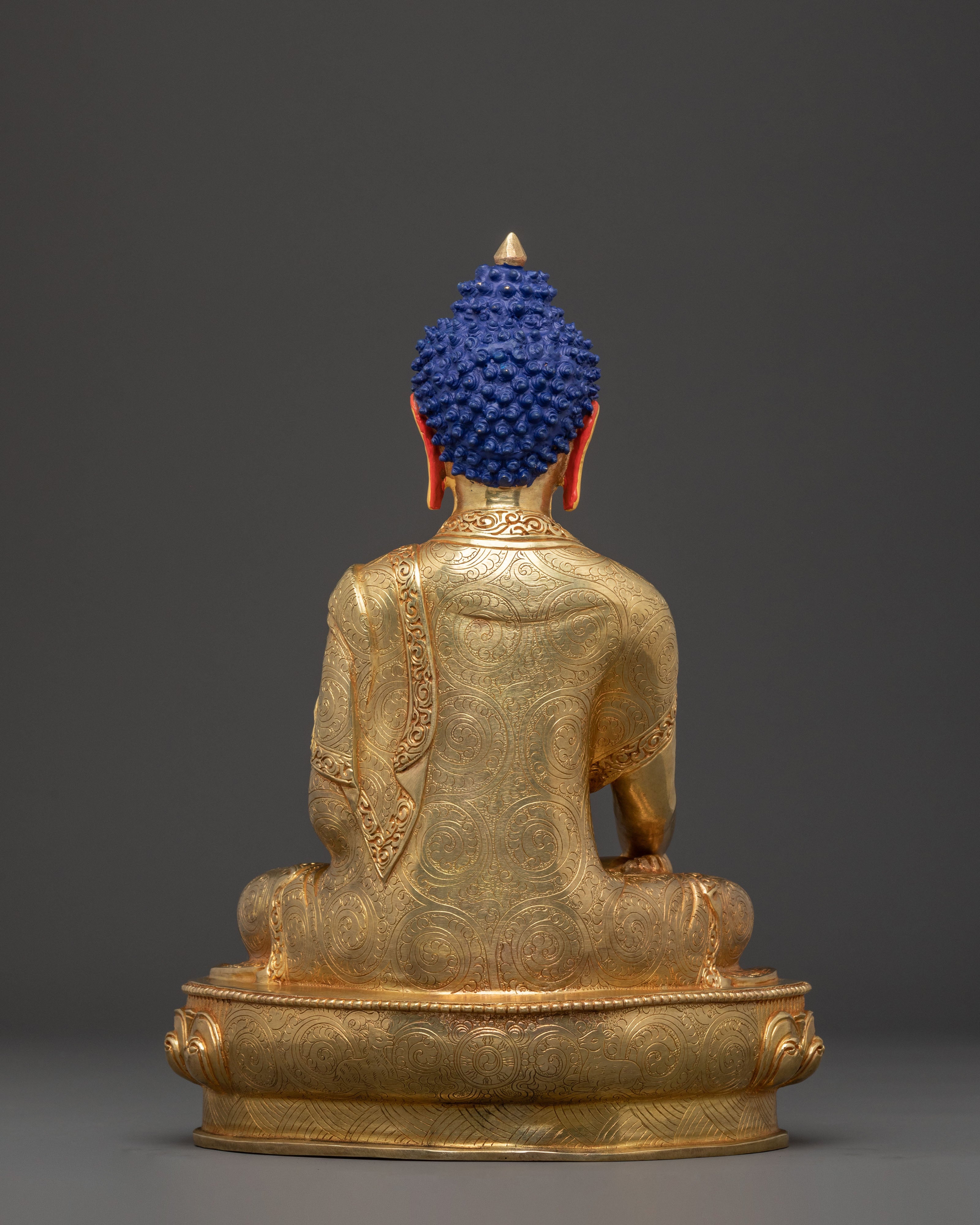 Handcrafted Shakyamuni Buddha Divine Statue - 24K Gold Gilded Statue