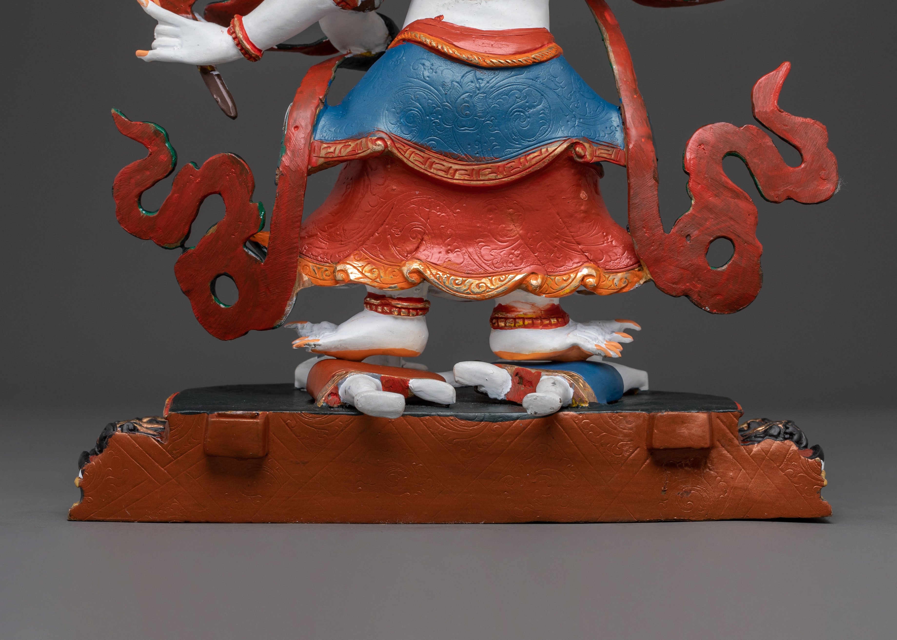 White Mahakala Statue | Tibetan Protector Deity