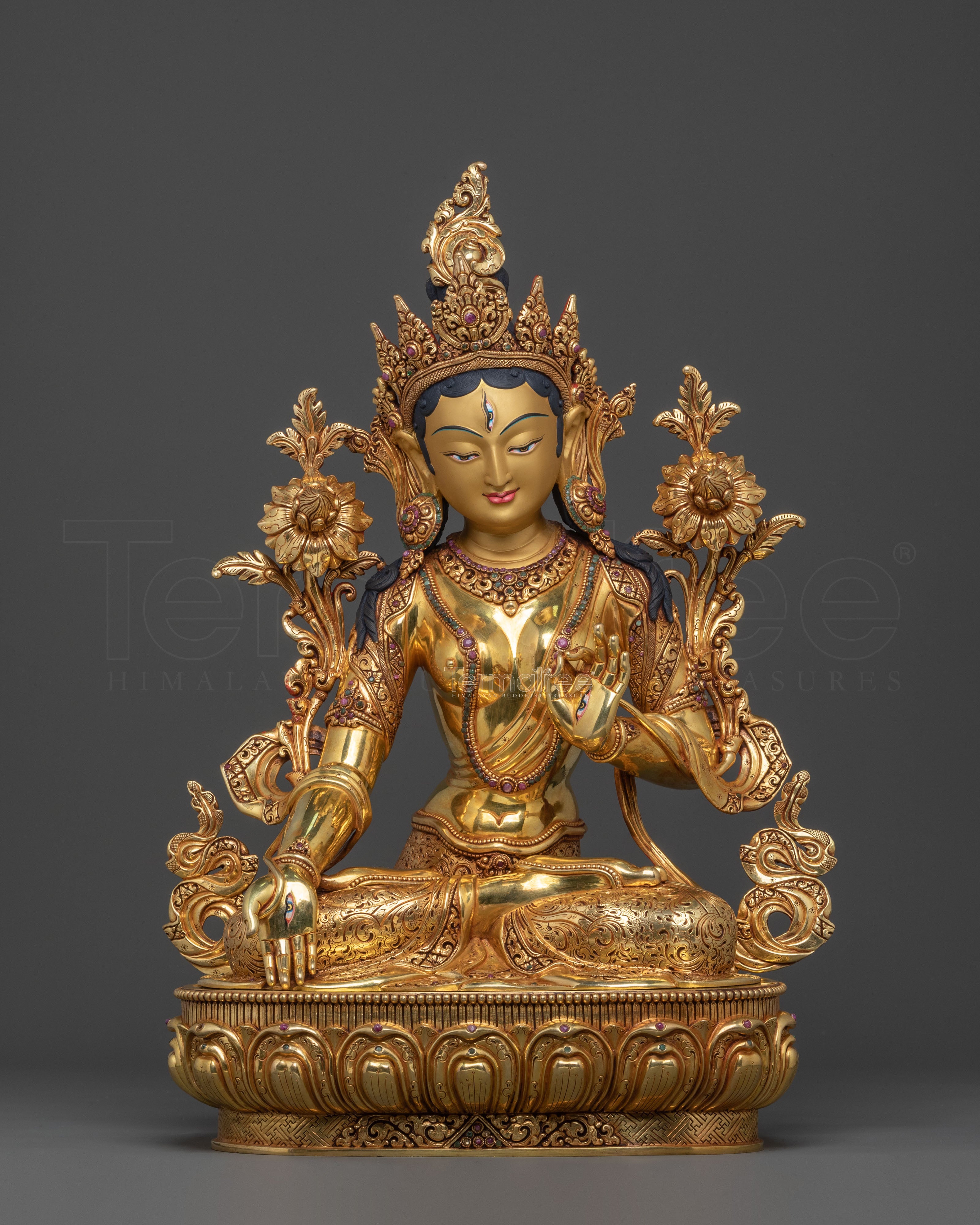  White Tara Golden Statue