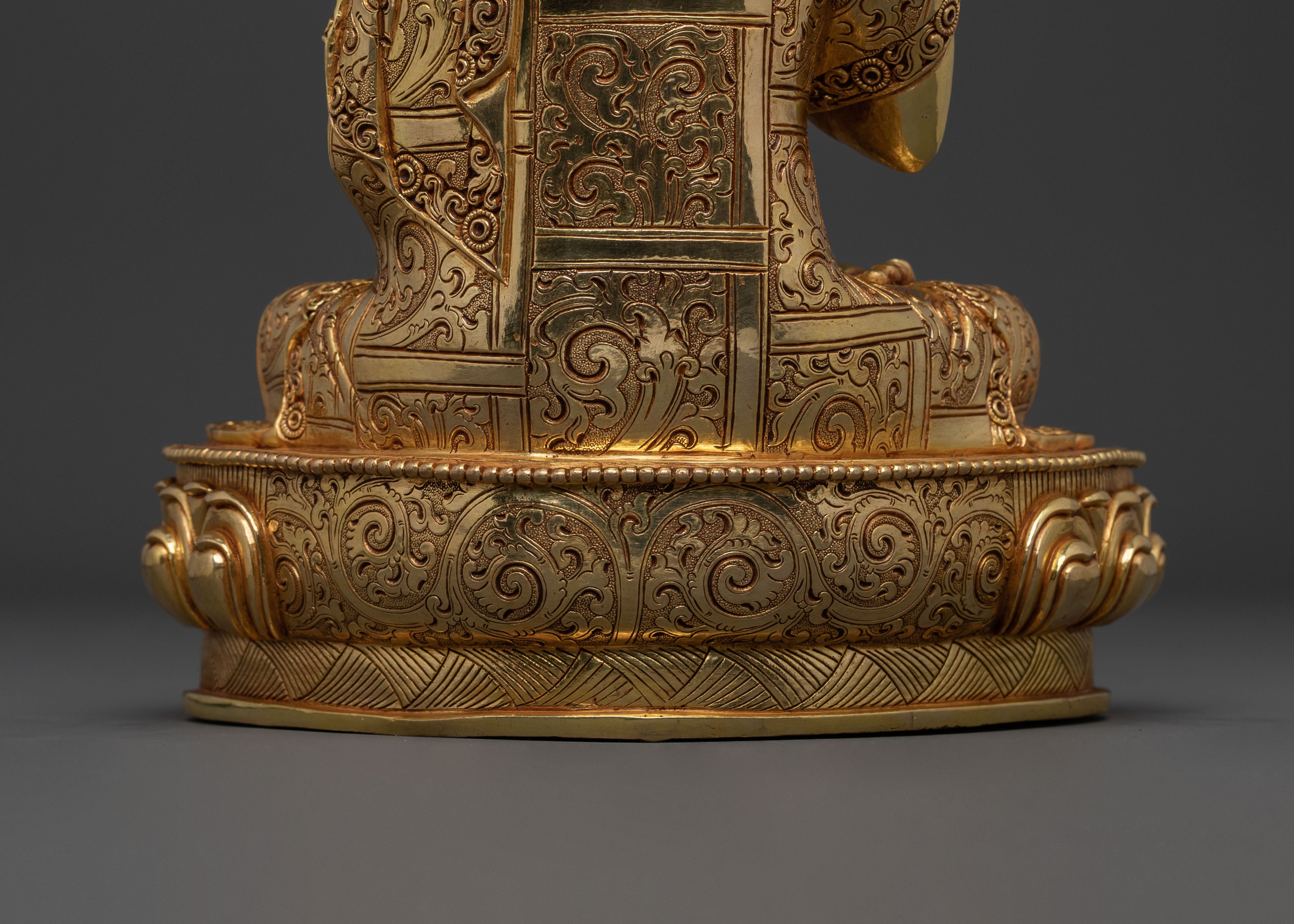 Buddhist Statue Set of Tsongkhapa with Disciples – Gilded Copper Masterpiece