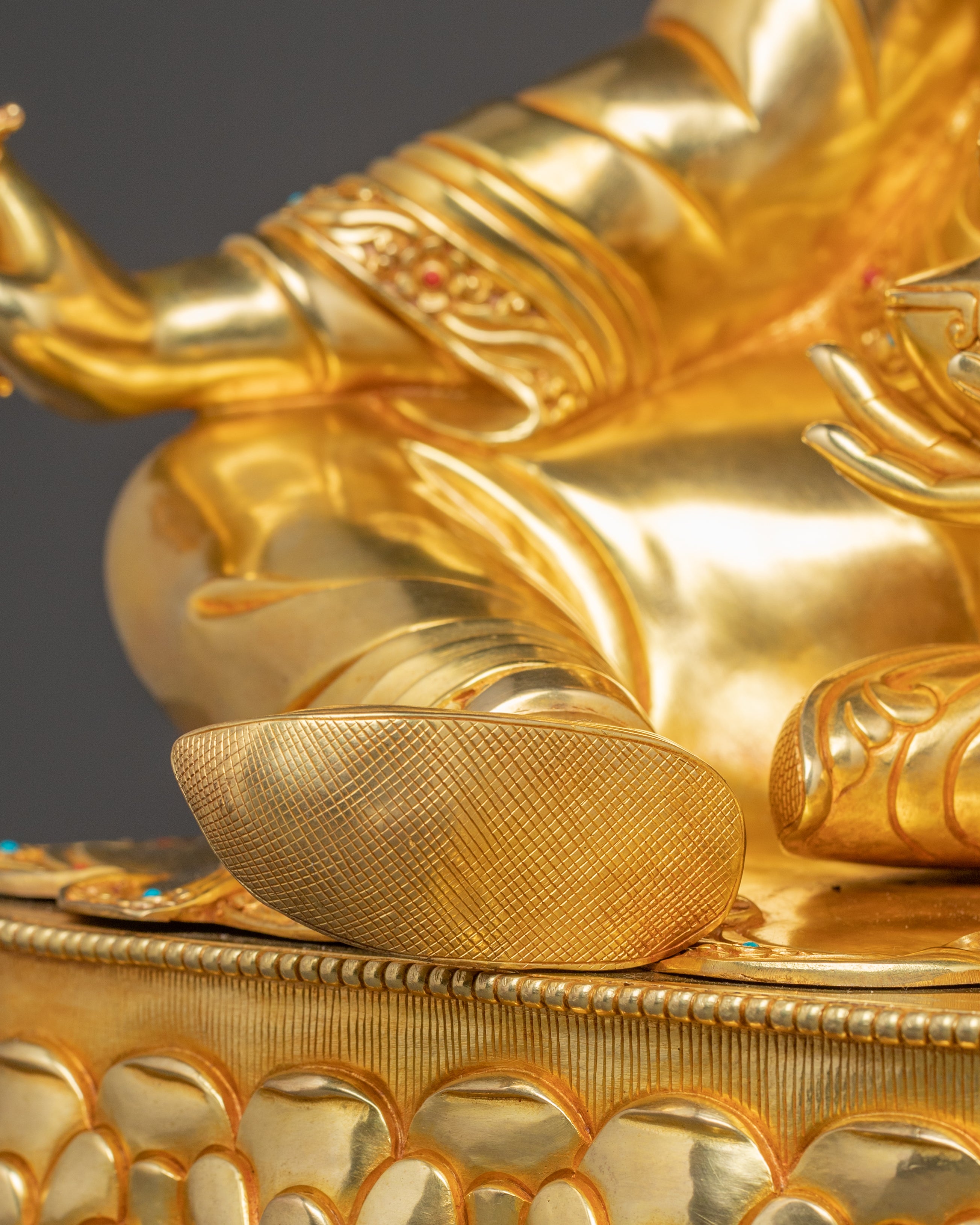 Radiant Guru Rinpoche Handmade Sculpture | Padmasambhava Statue