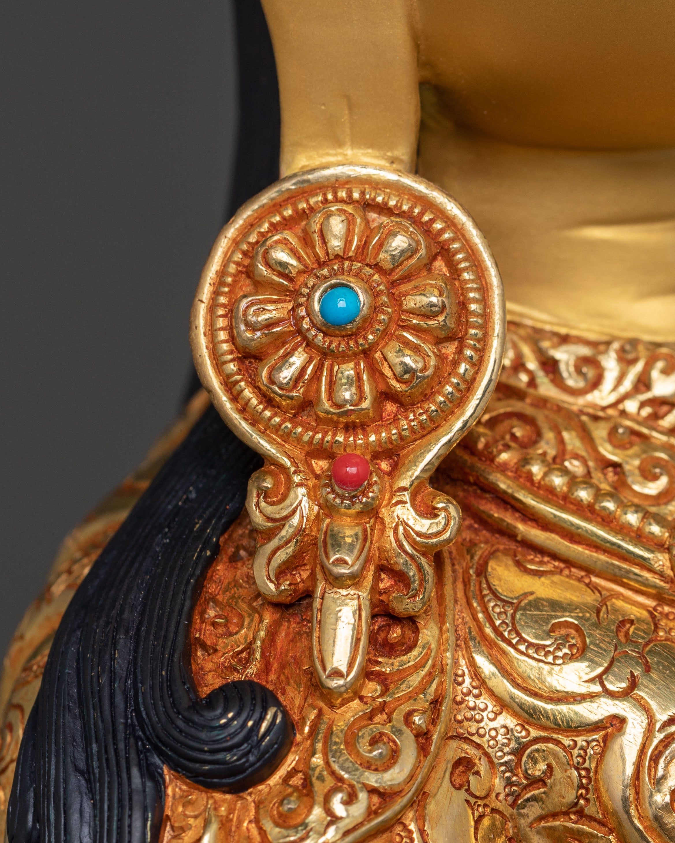 Himalayan Guru Padmasambhava Statue | 24K Gold Glided