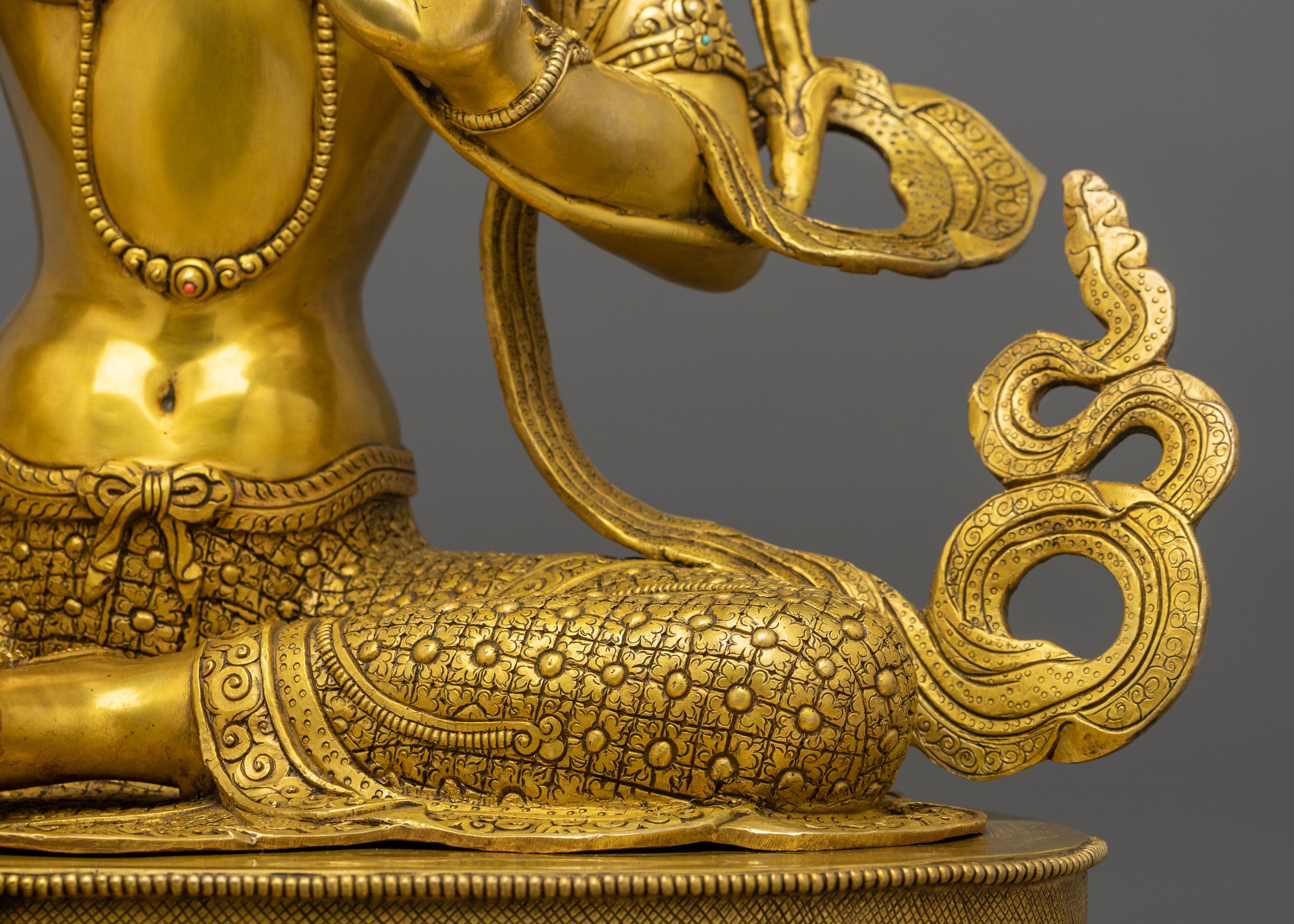 Guardian Green Tara Sacred Rupa | 24K Gold Gilded Copper Statue