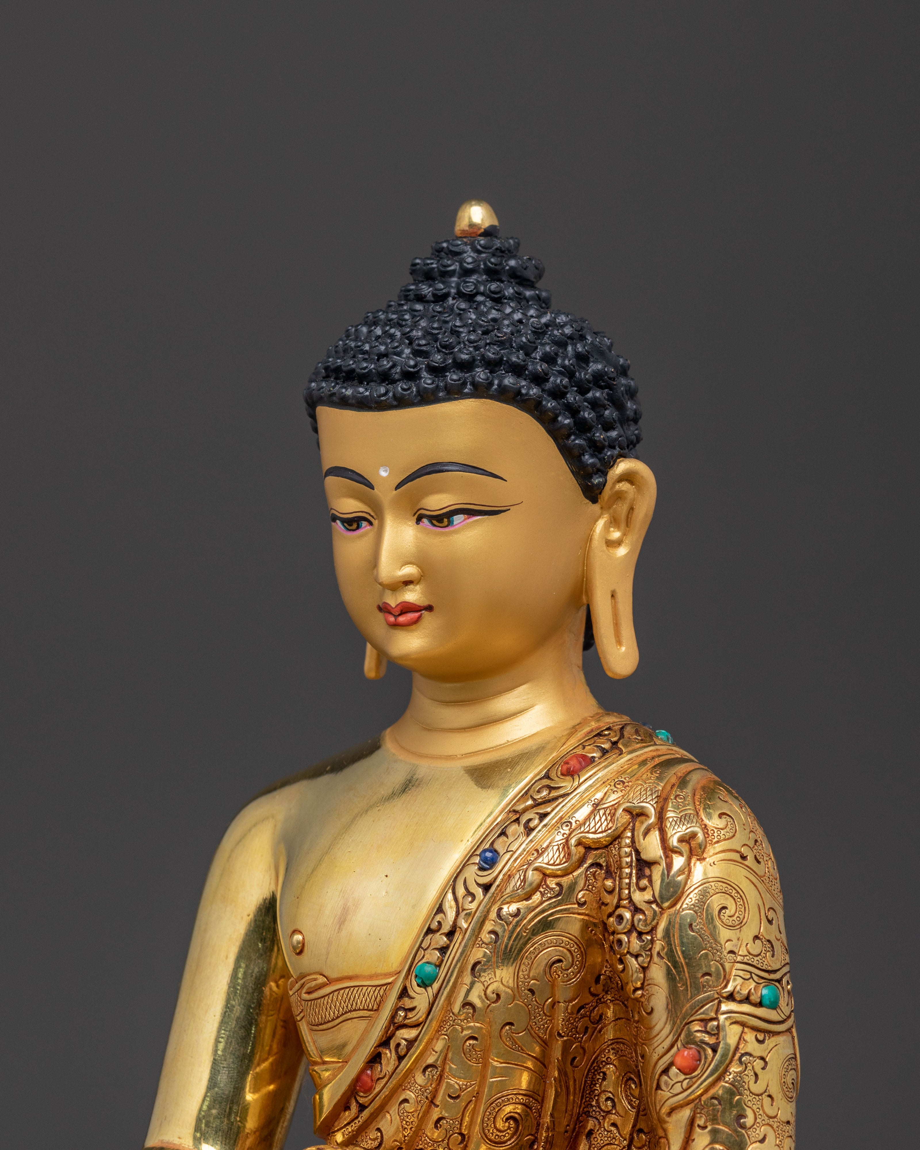 Shakyamuni Buddha Spiritual Golden Figurine