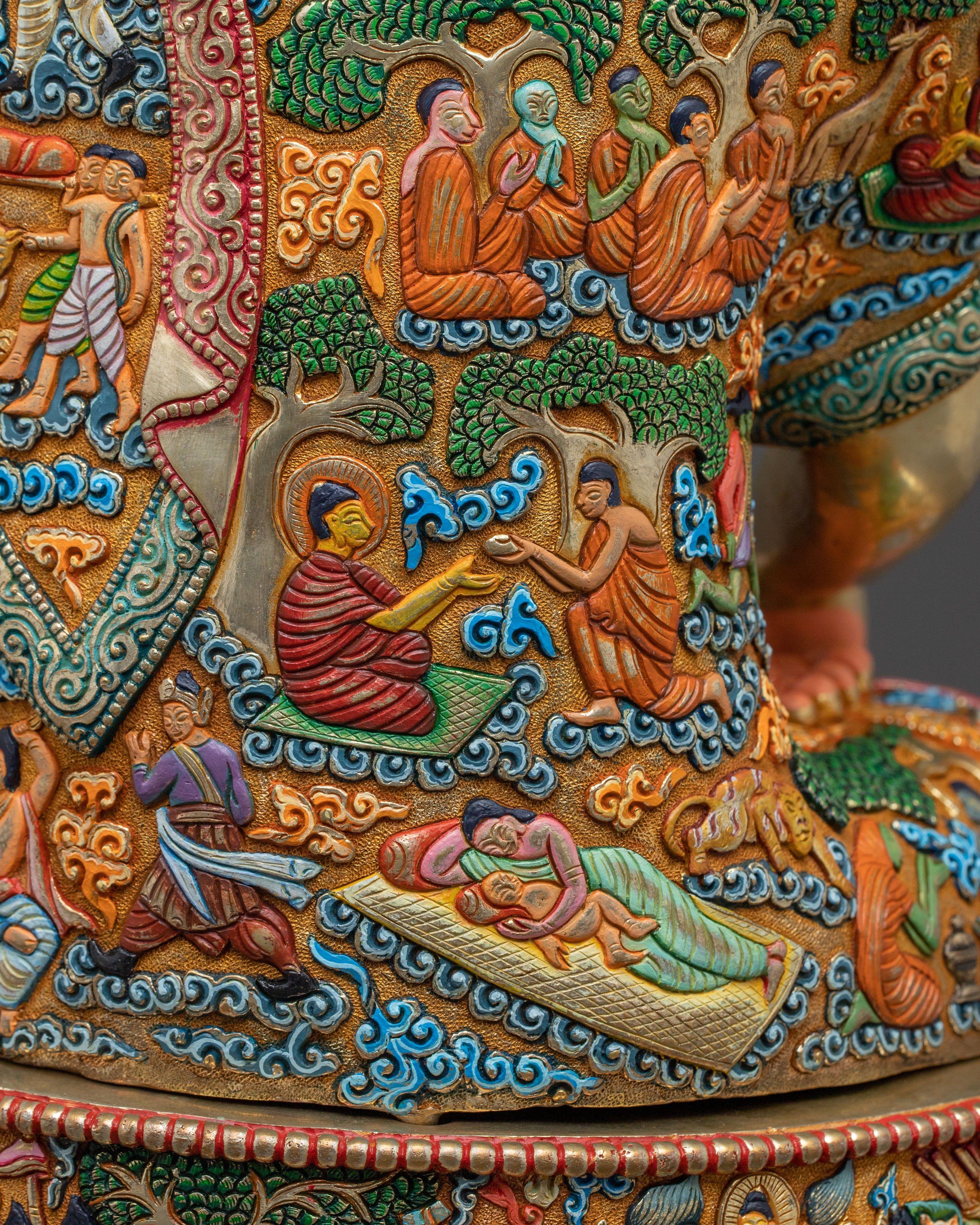 Crown Shakyamuni Buddha Enlightenment Statue