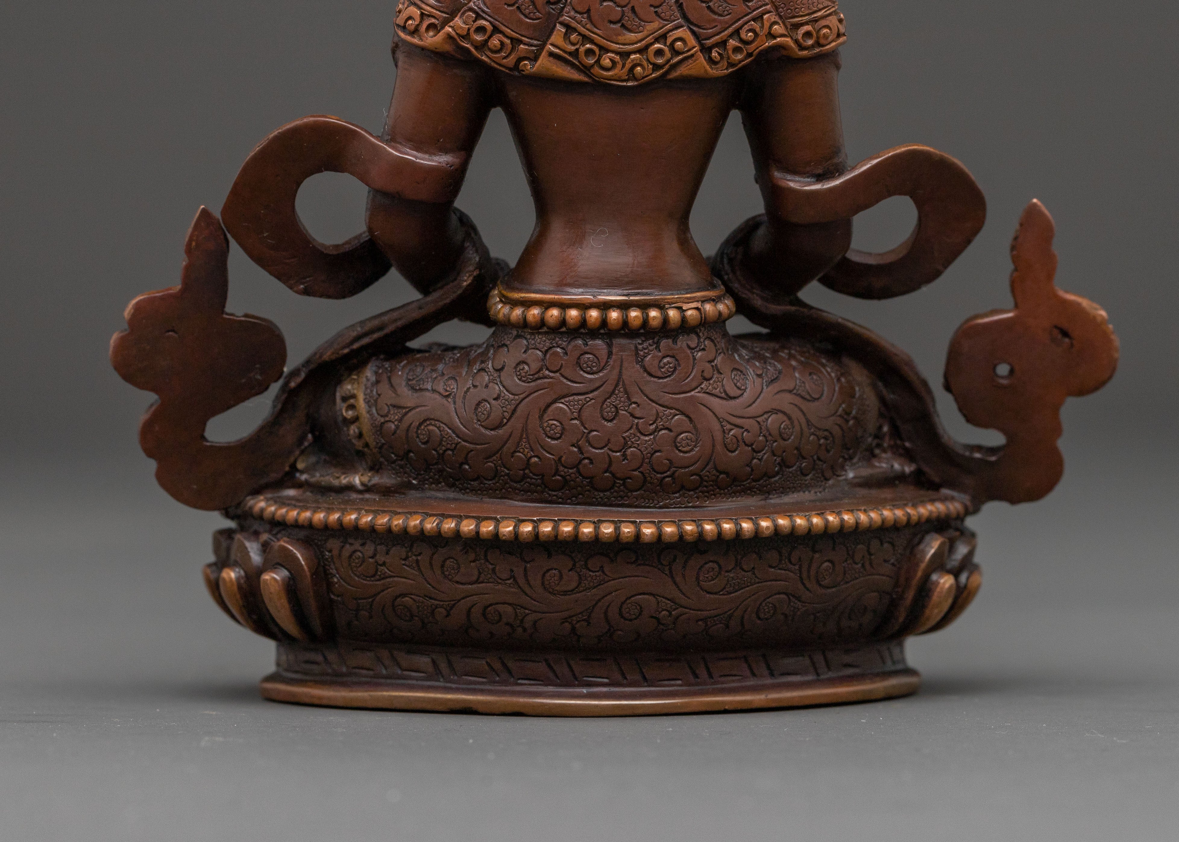 Buddha of Boundless Life Amitayus Statue - Oxidized Copper Statue
