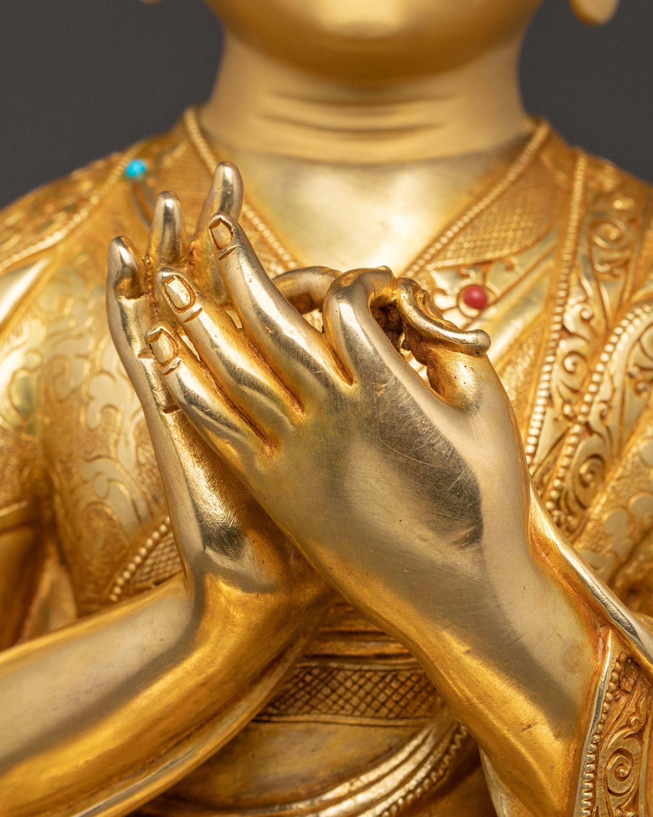 Tsongkhapa Himalayan Statue: Buddhist Altar Decor