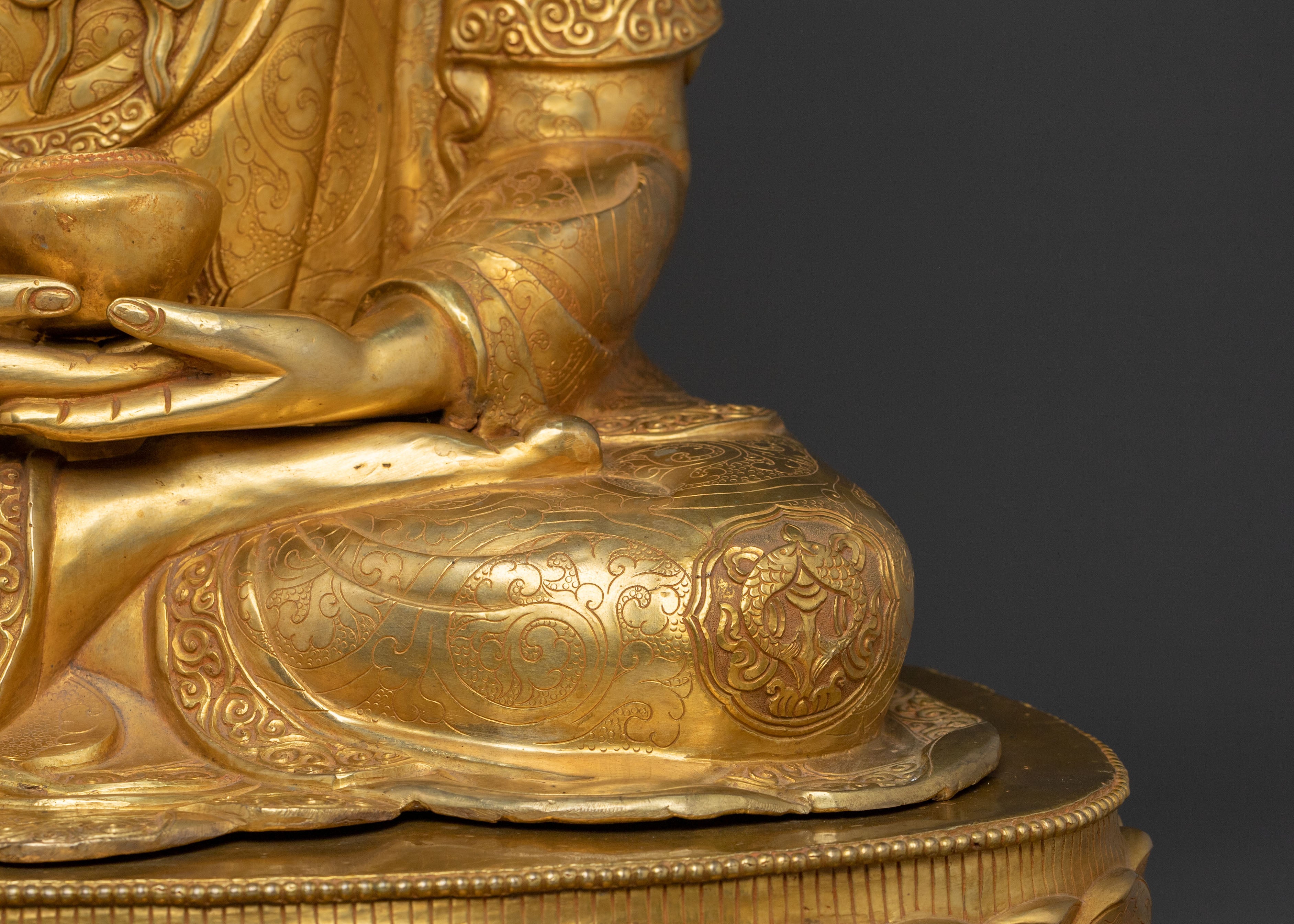 Tibetan Amitabha Statue | Buddhist Deity of Pure Land & Infinite Compassion
