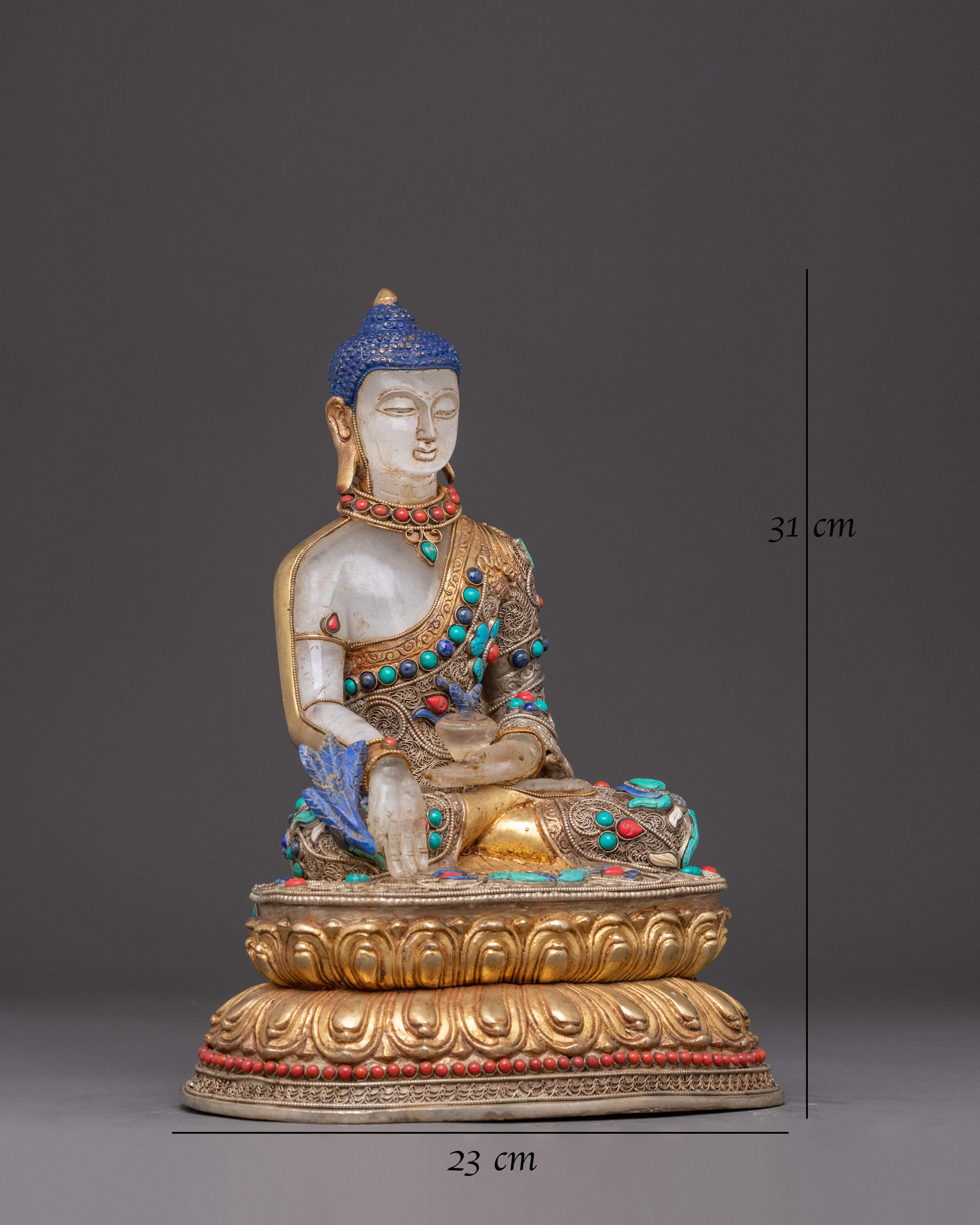 Serene Healer Handmade Medicine Buddha Statue
