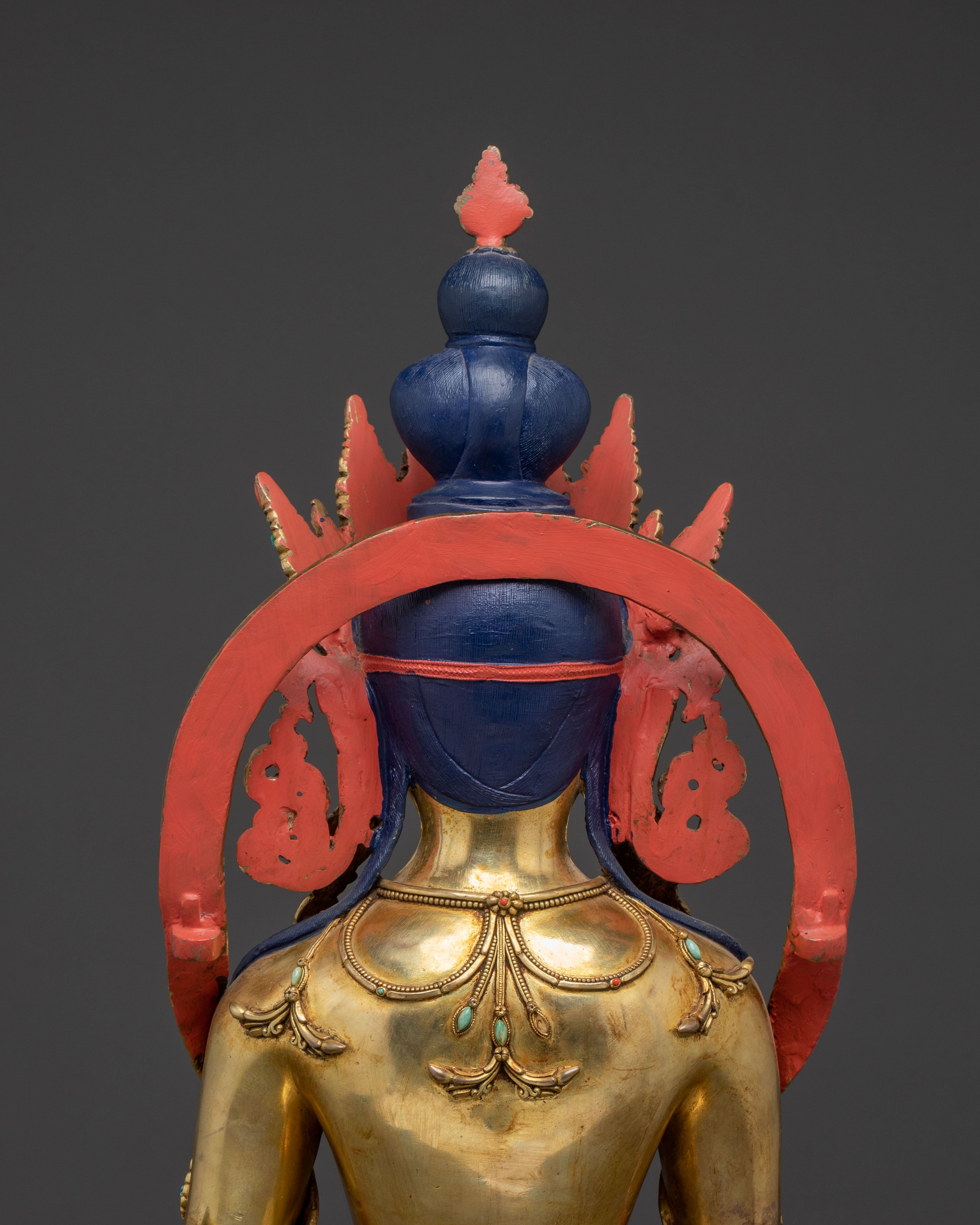 Amitayus Buddha Statue: 24K Gold Gilded | Symbol of Longevity