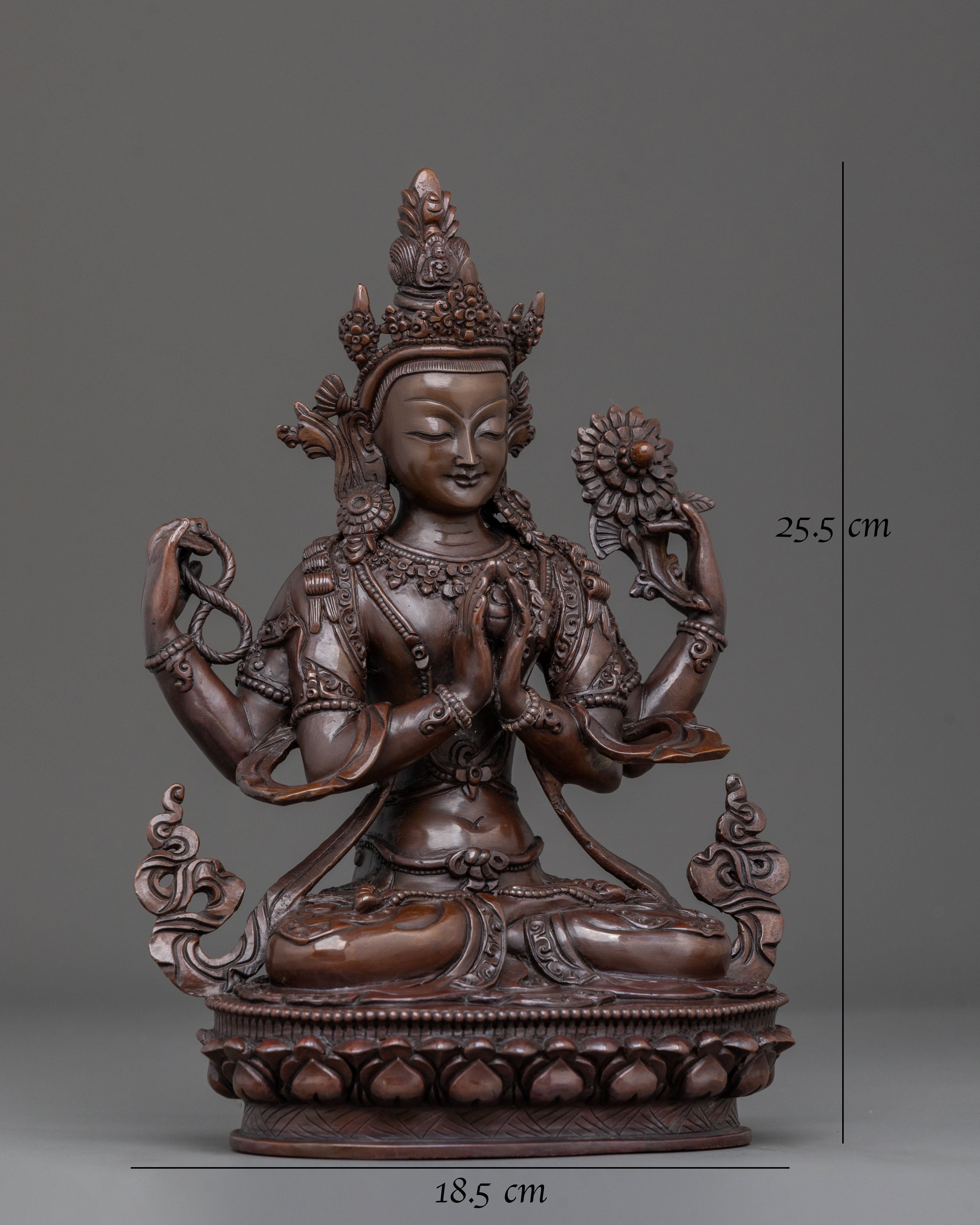 Handmade Chenrezig Statue | Compassionate Bodhisattva
