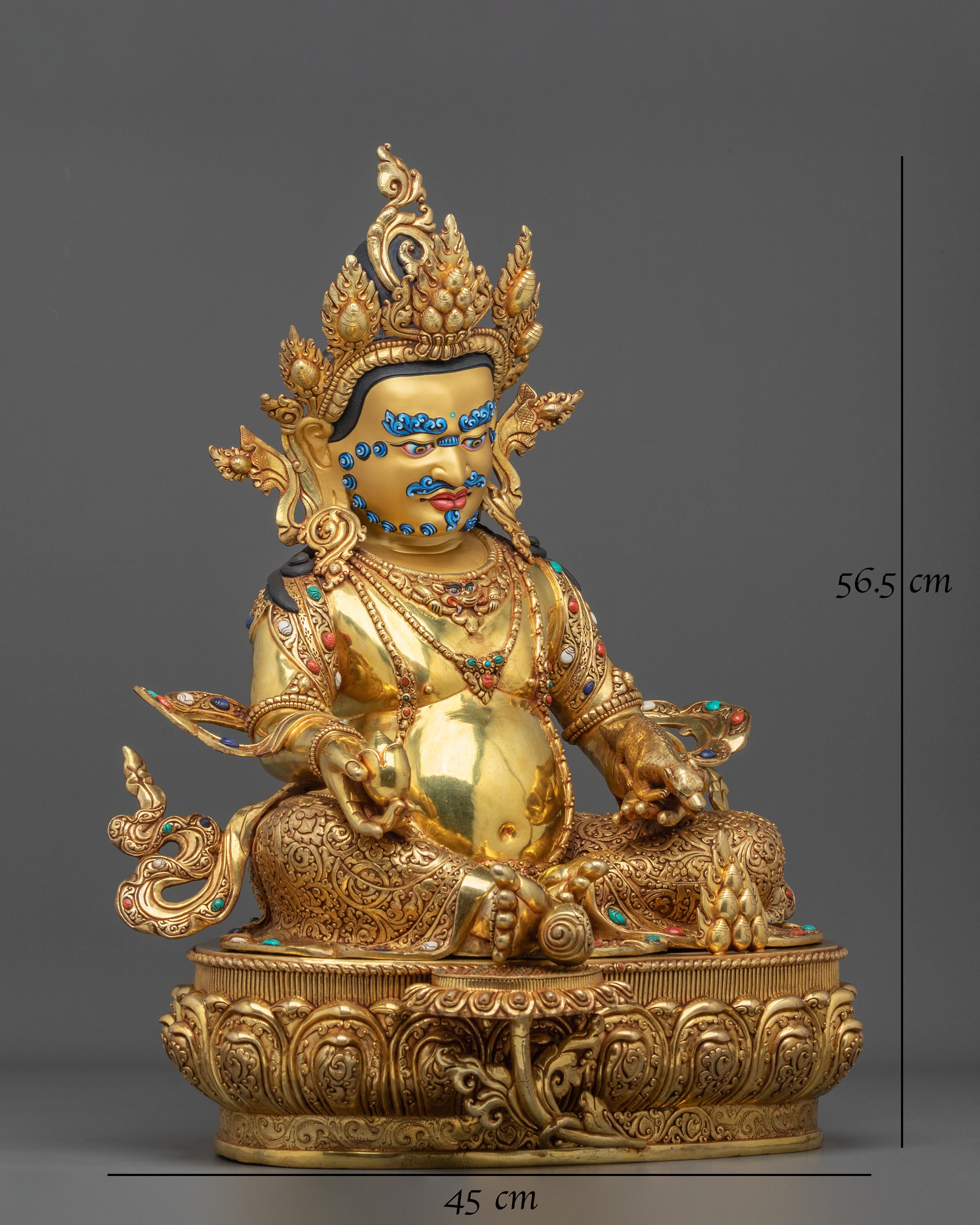 Dzambhala Sculpture | Sacred Buddhist Deity Figurine