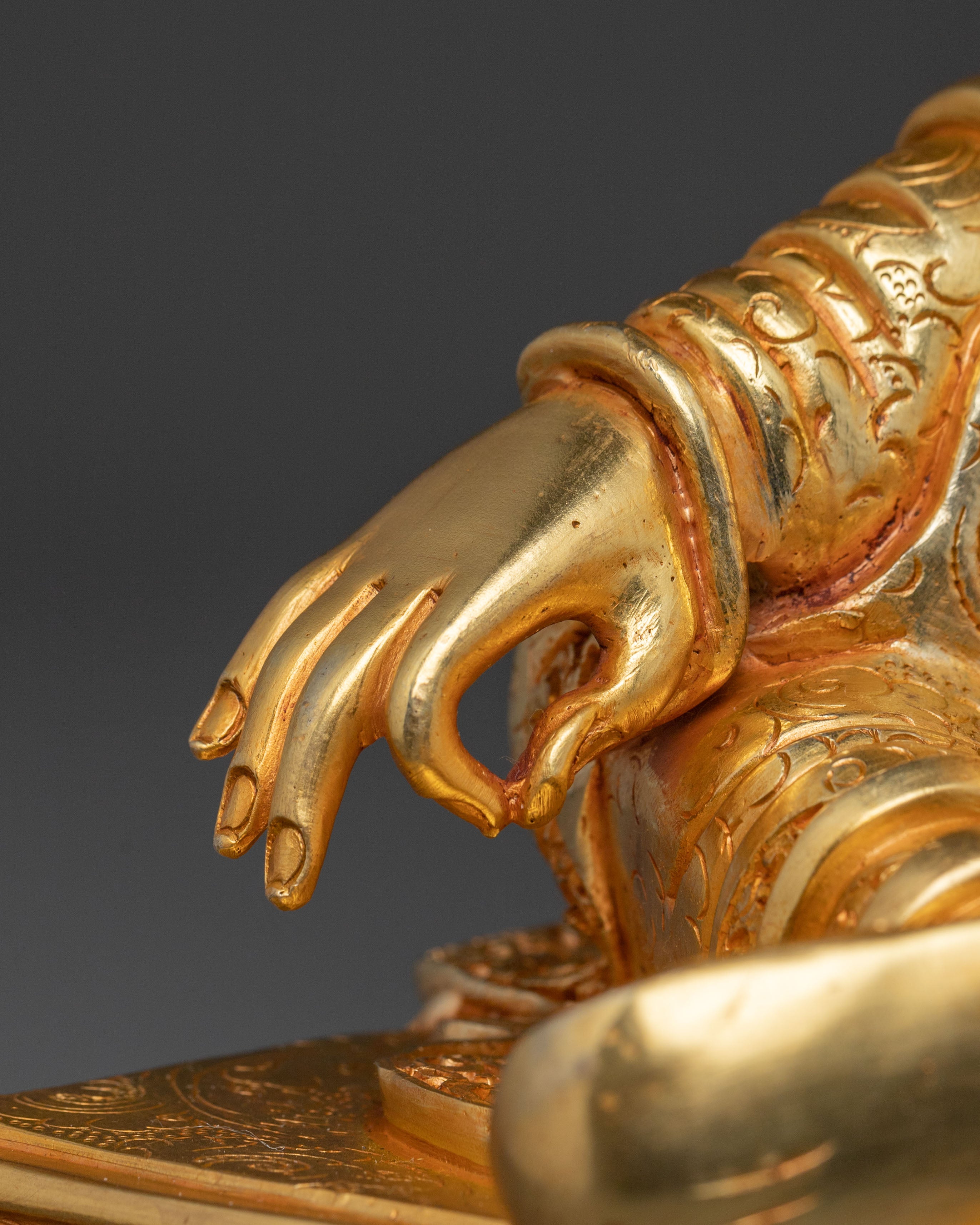 Trisong Detsen Statue | 24K Gold Gilded Dharma Protector
