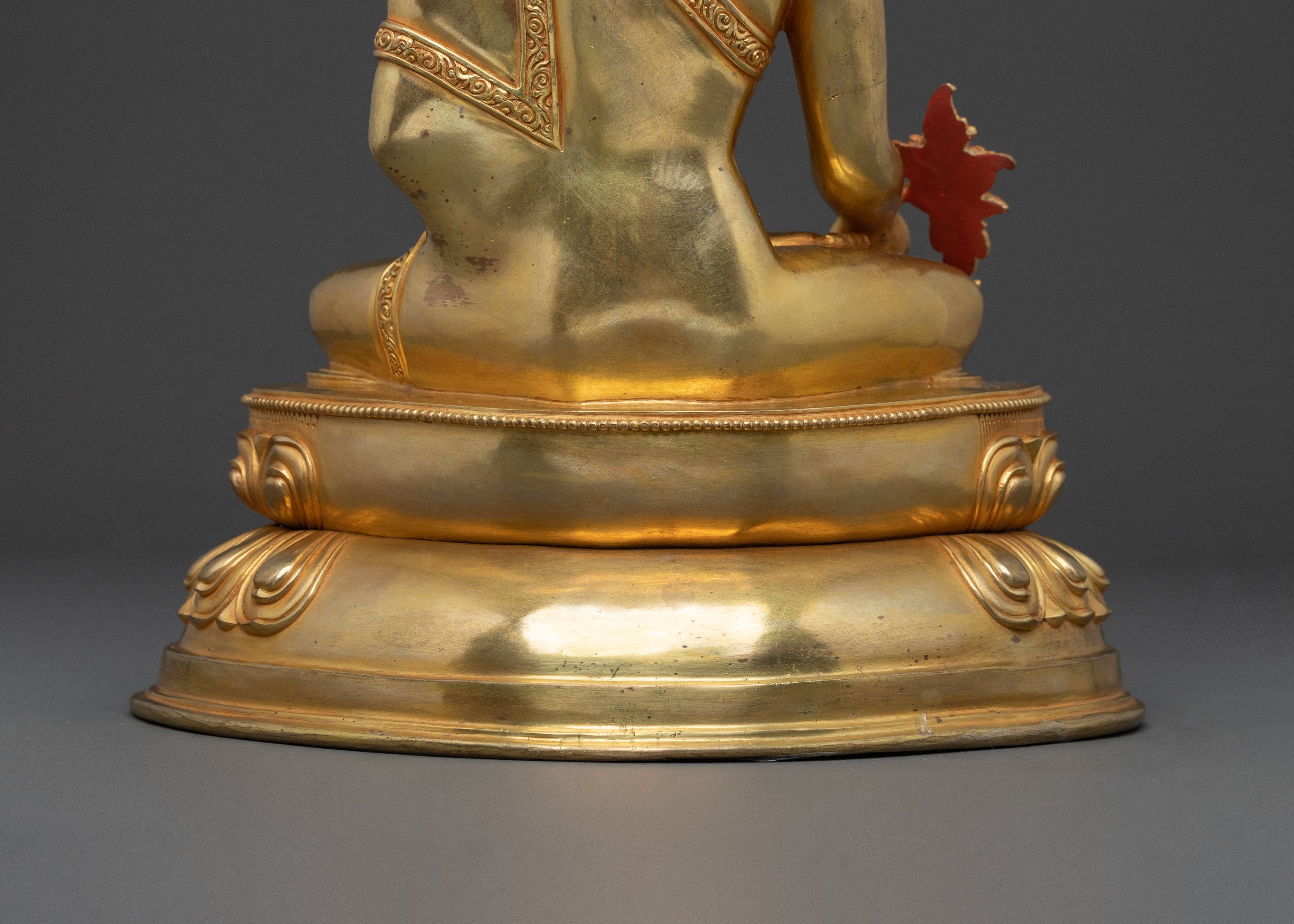 Medicine Buddha Statue | 24k Gold Gilded Serenity