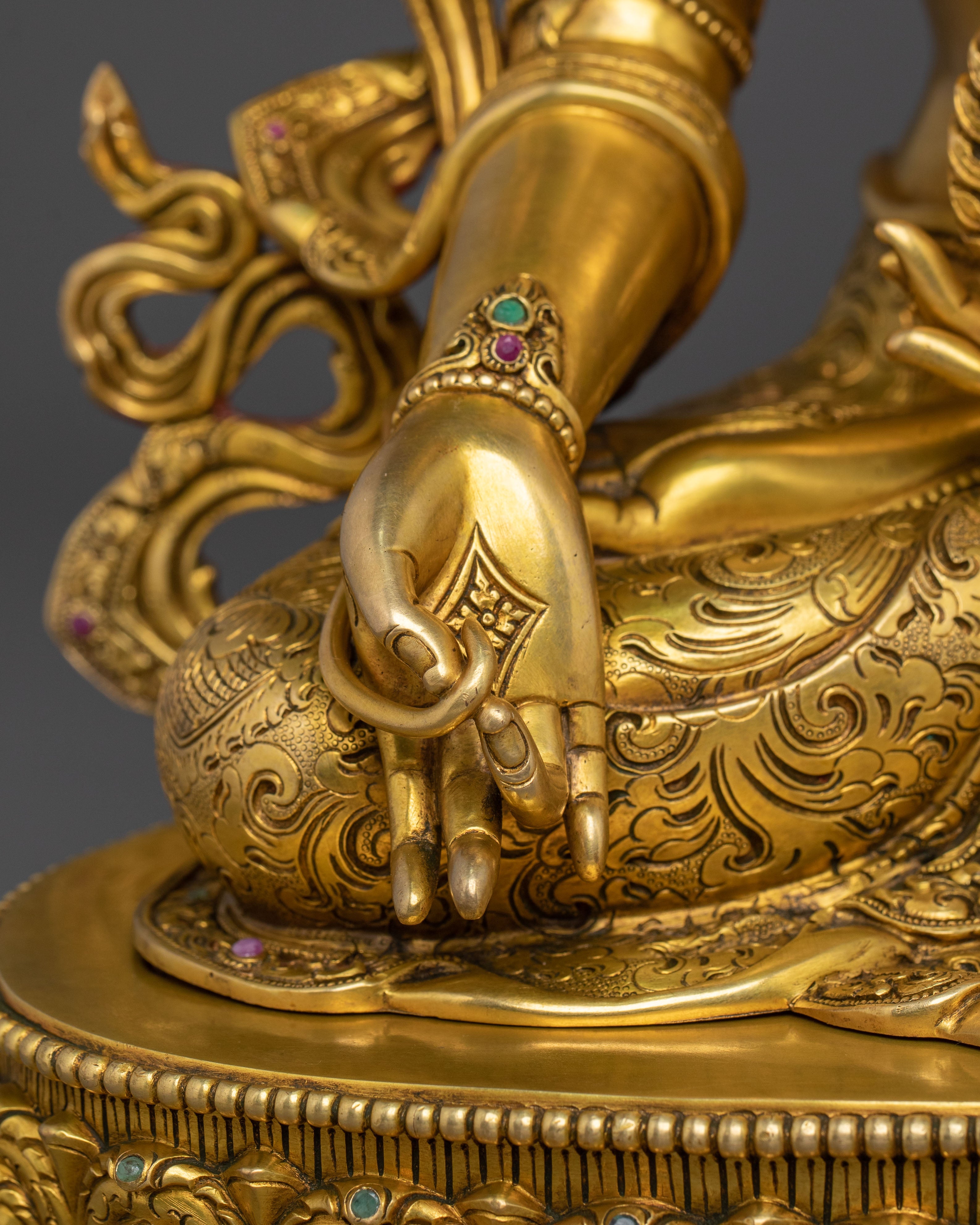 Handmade Kshitigarbha Sacred Sculpture | Bodhisattva of Great Vows