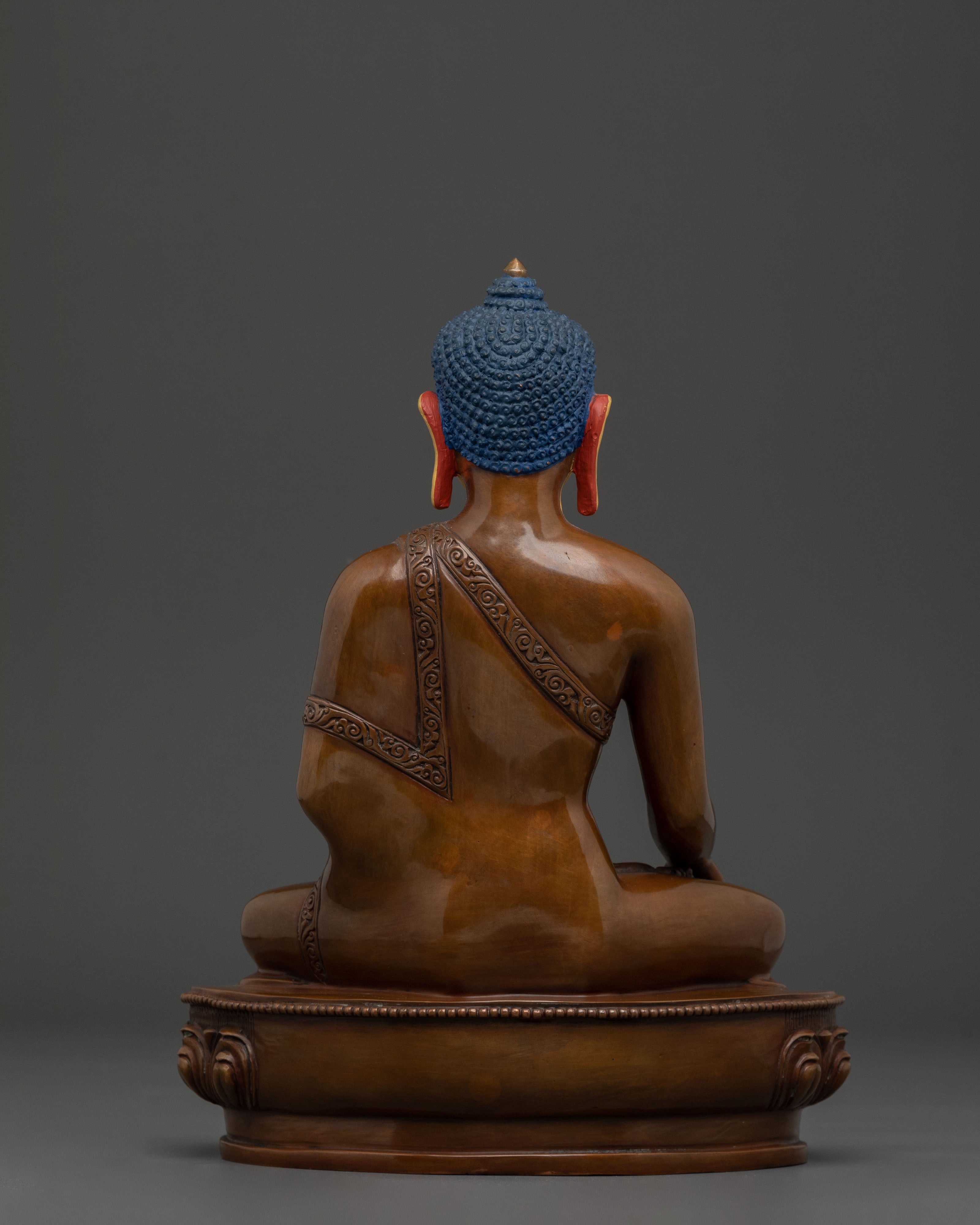 Mitrugpa Oxidized Copper Statue:  Meditation Altar Decor