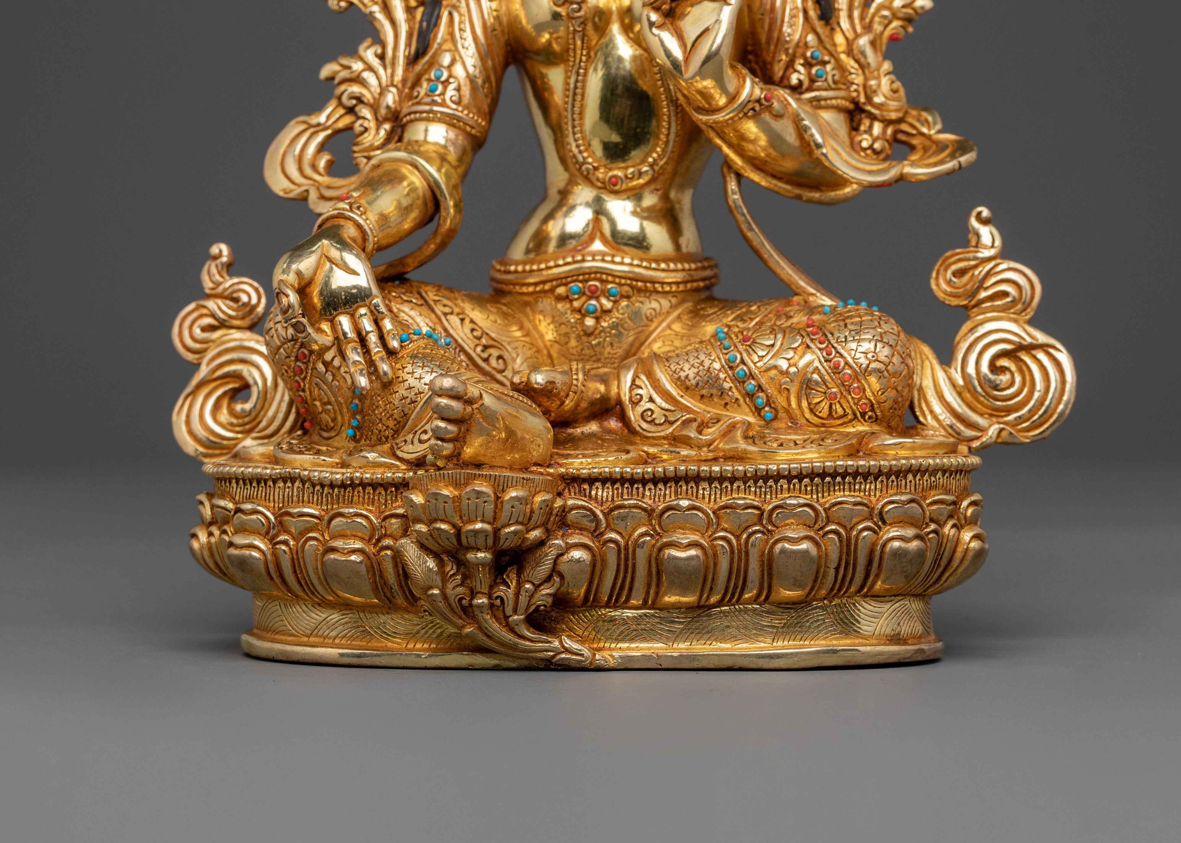 Handcrafted Green Tara Statue | Symbol of Compassion