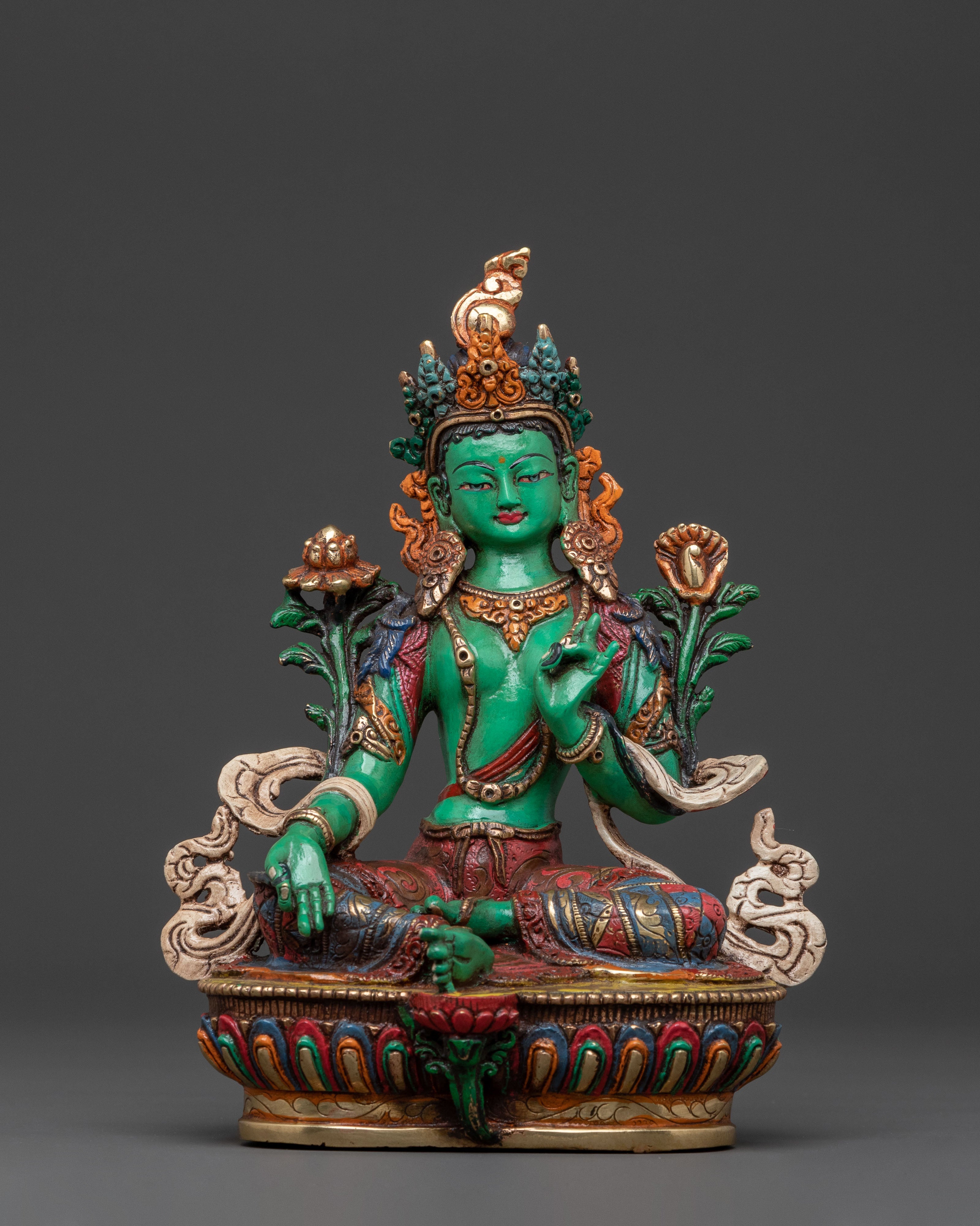 Mother of Liberation Green Tara Figurine | Sacred Buddhist Statue