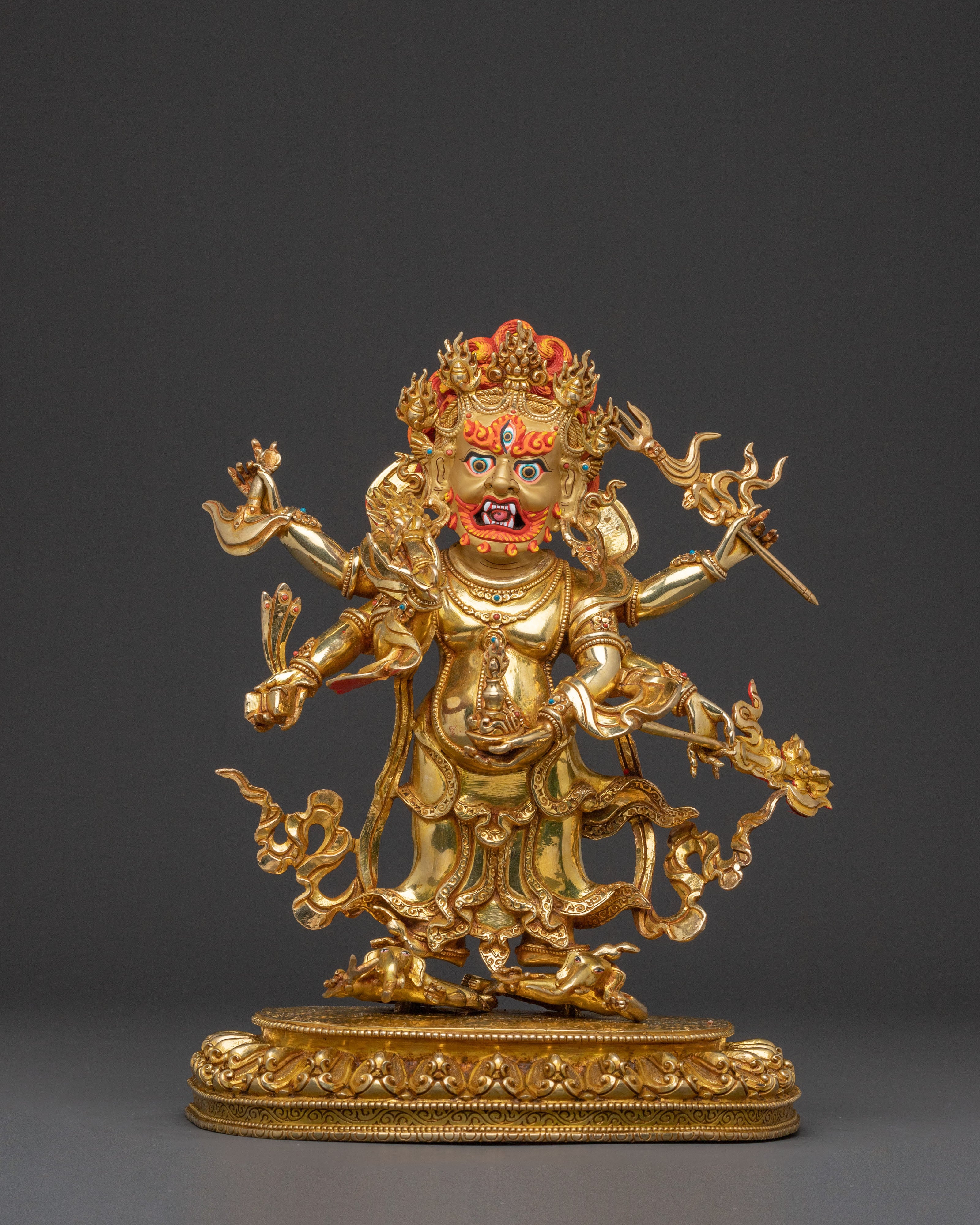 White mahakala Divine Statue