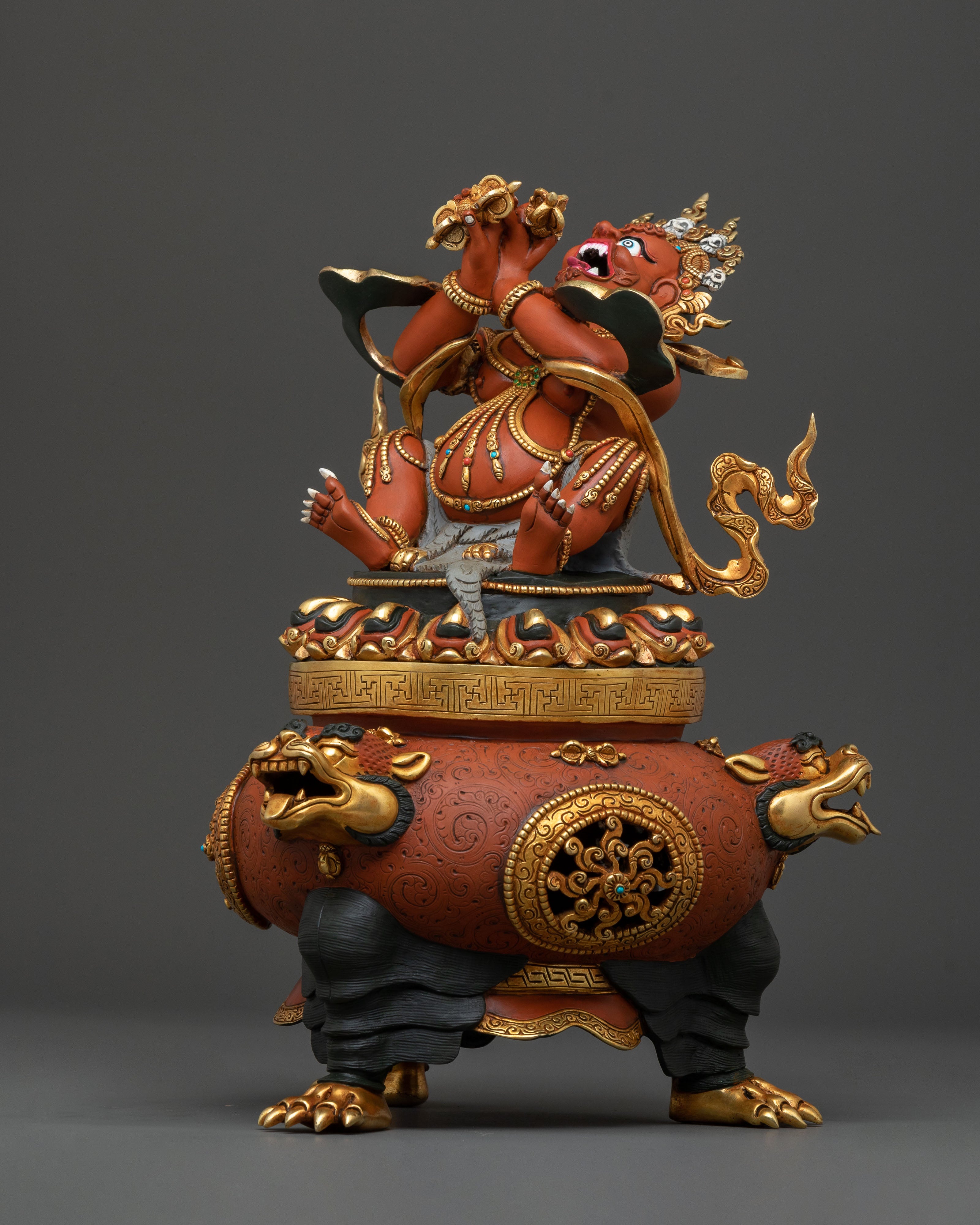 Vajradaka Traditional Sculpture – Exquisite Gilded Copper
