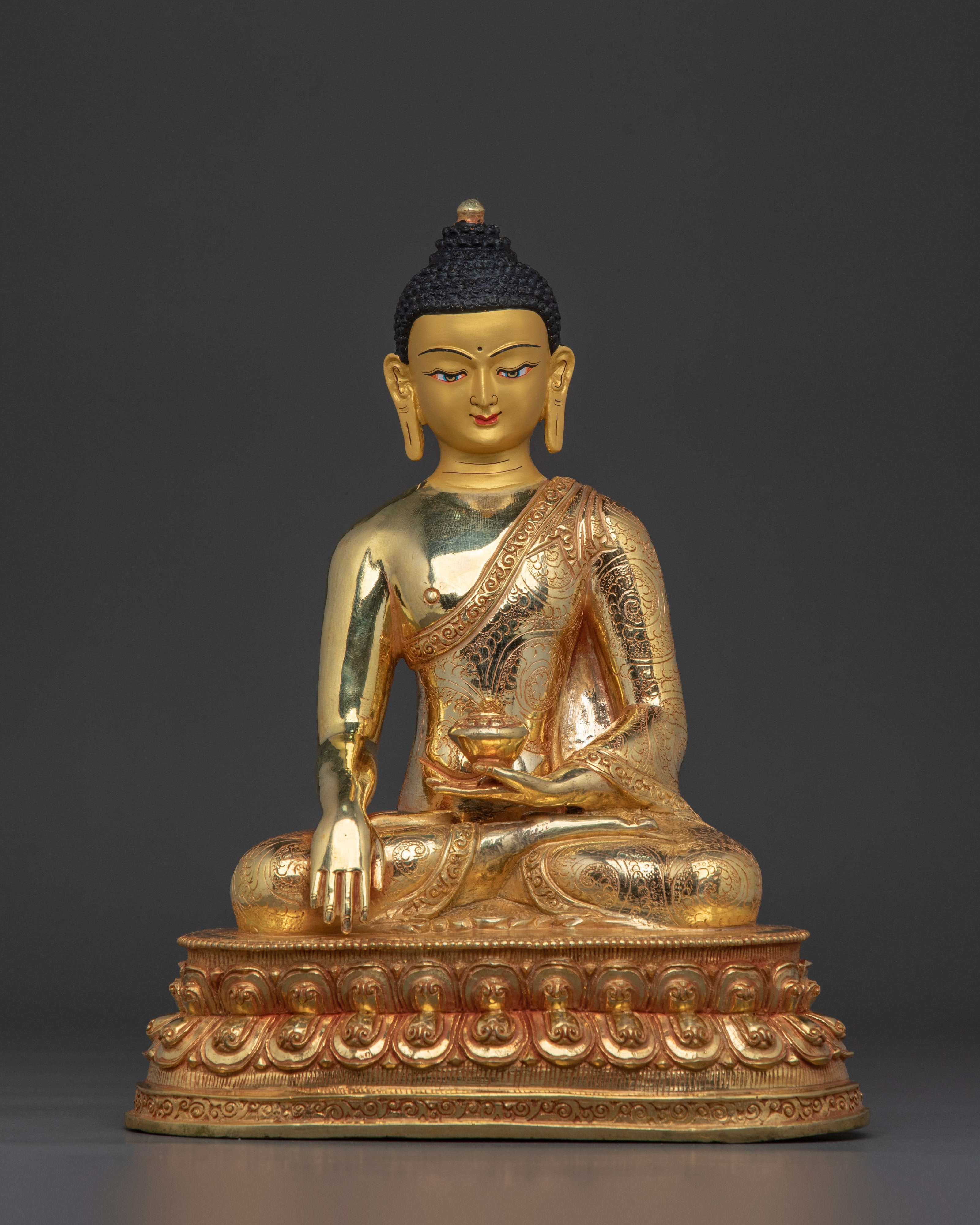 Vajrayana Shakyamuni Buddha Statue | Buddhist Enlightened Teacher Sculpture