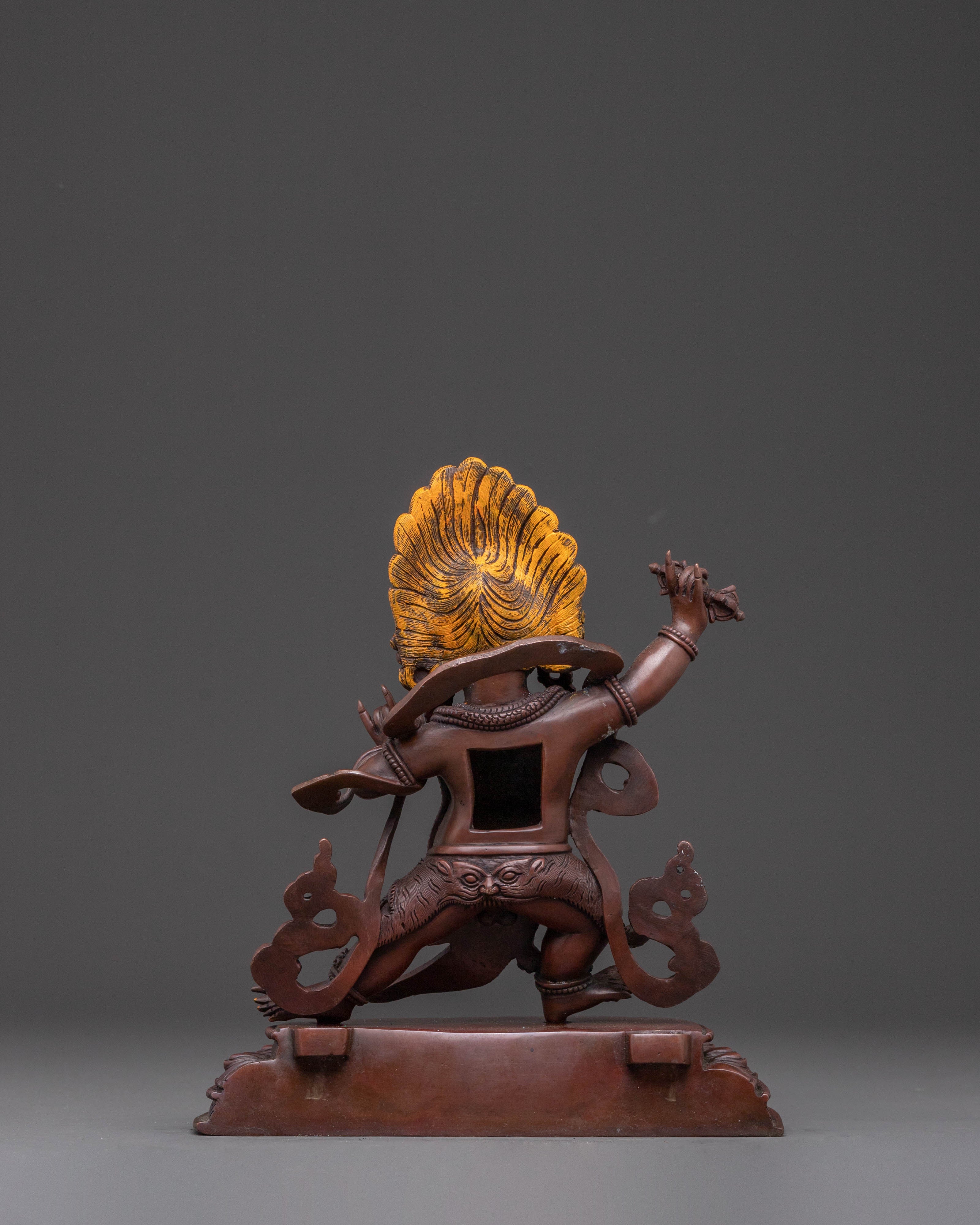 Vajrapani Blessing Statue – Oxidized Copper Artistry