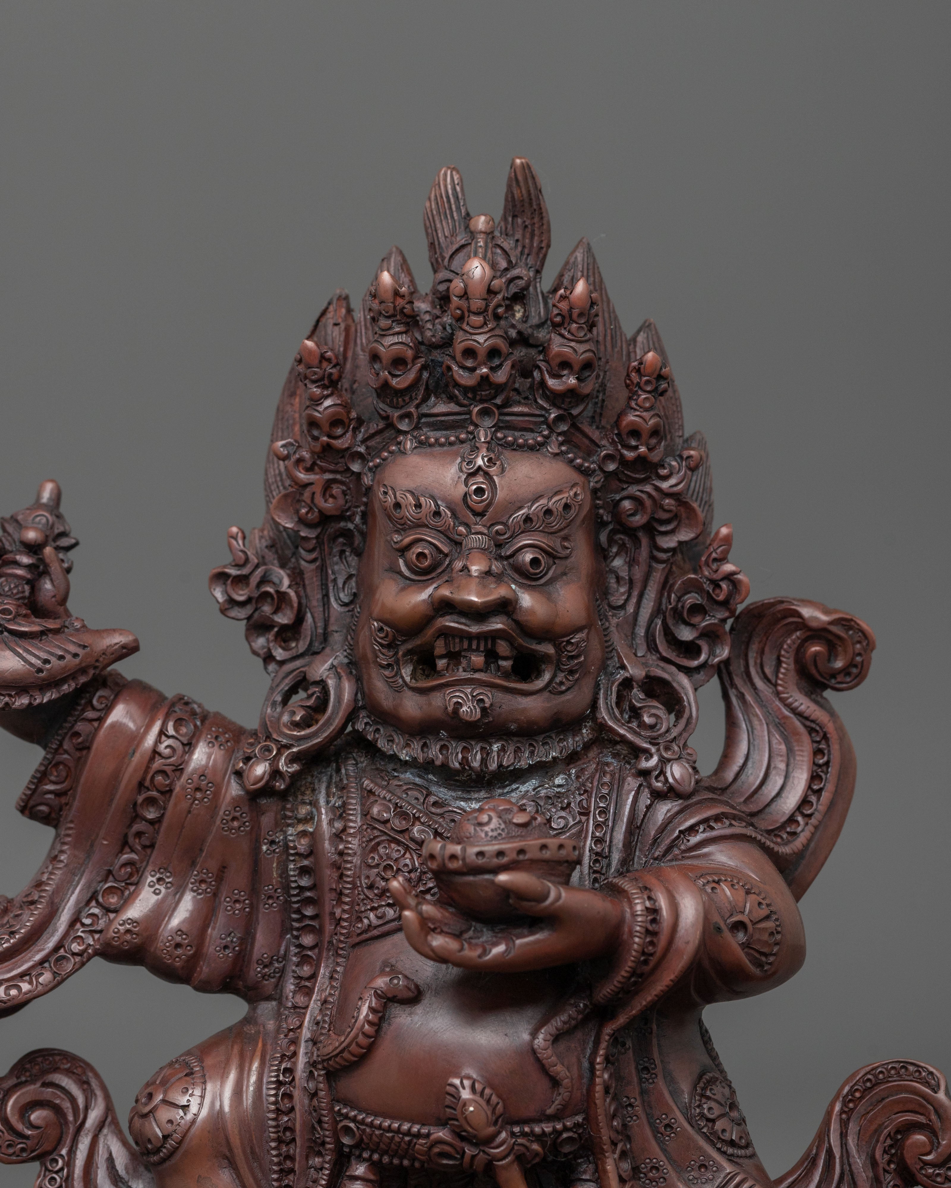 Mahakala Bernakchen Spiritual Sculpture | Tibetan Wrathful Guardian