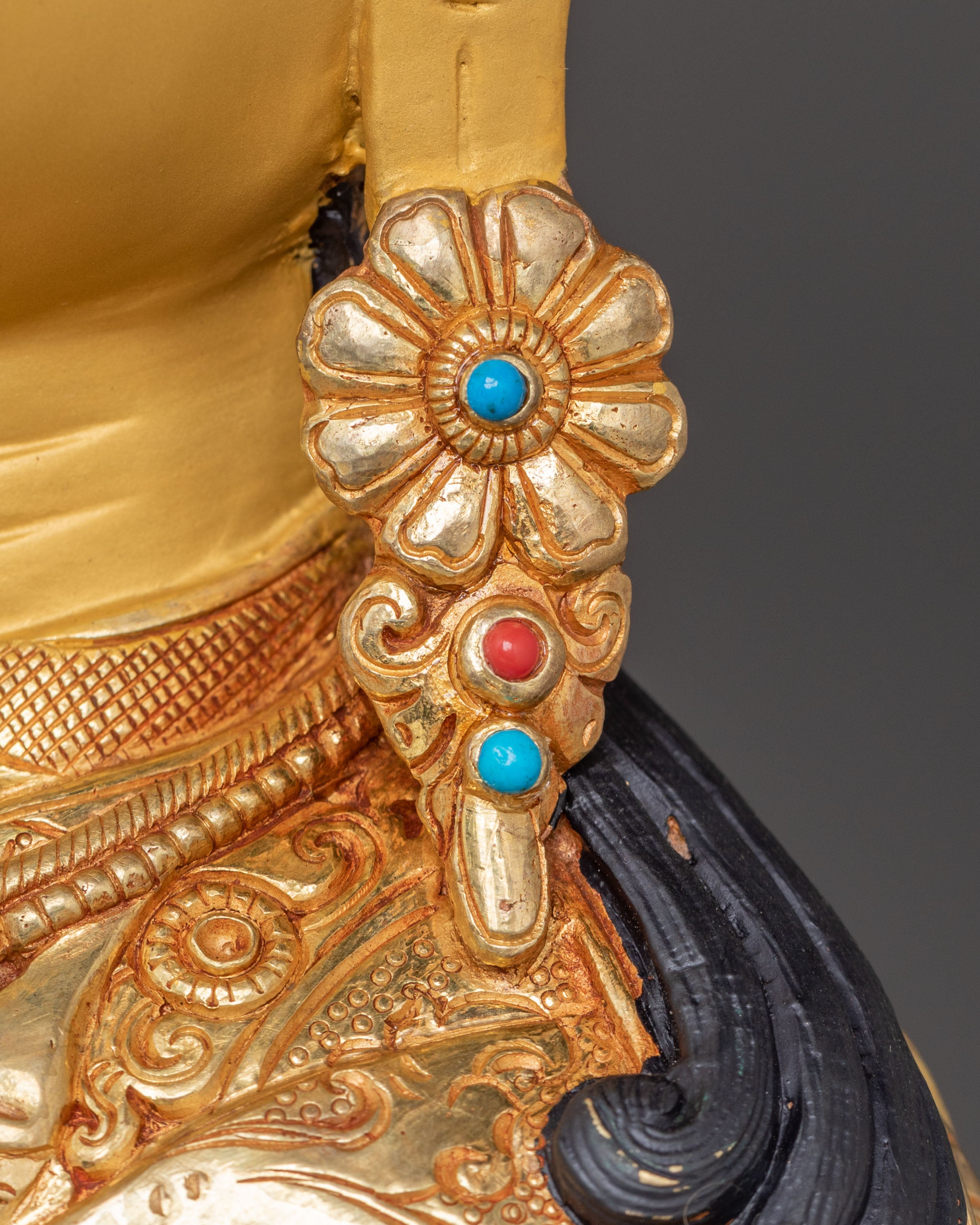 Handmade Copper Sculpture of Padmasambhava | Tibetan Buddhism Icon