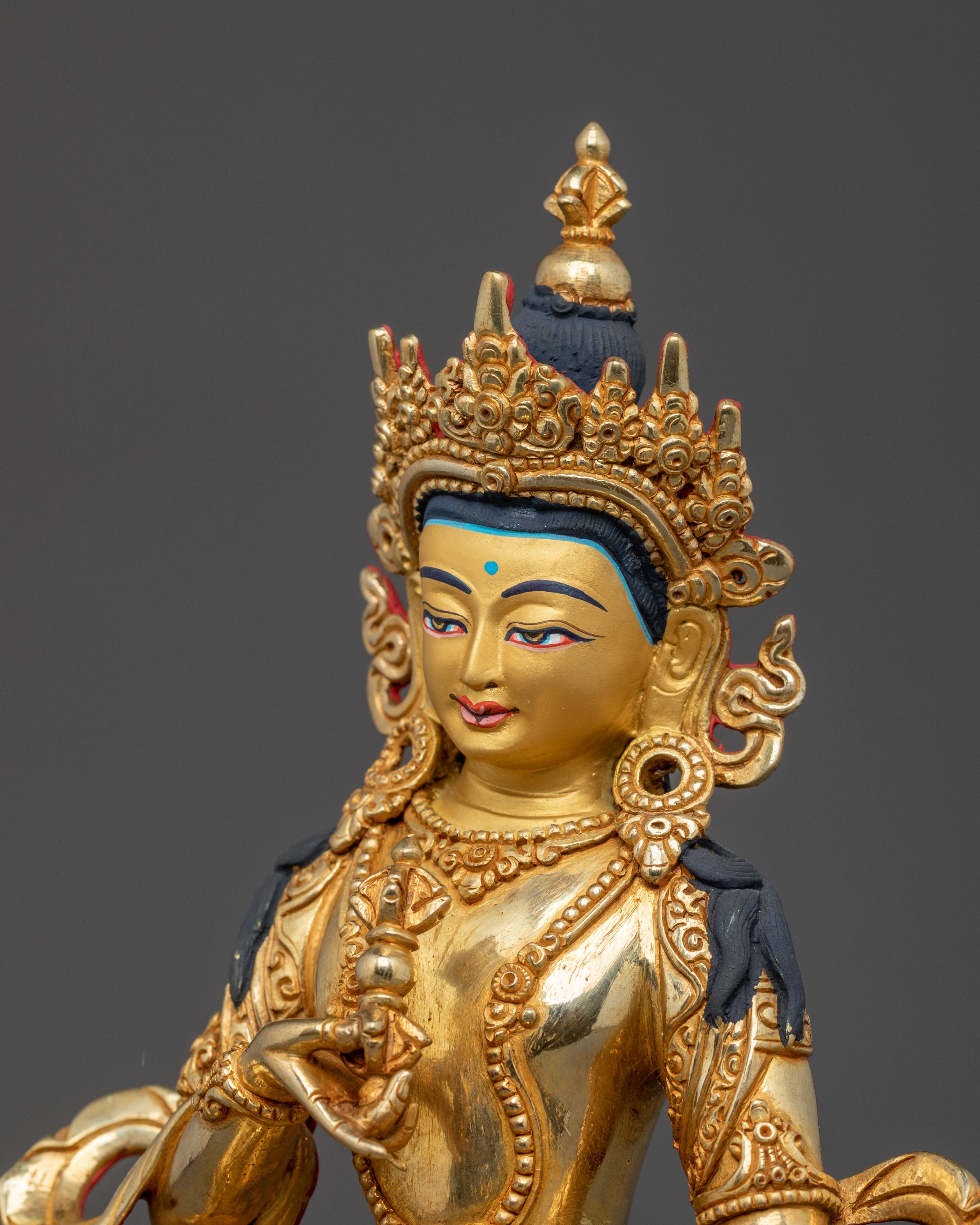Sacred Vajrasattva  24K Gold Gilded Meditation Statue